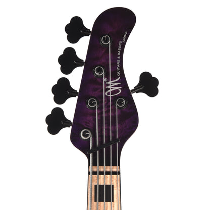 Mayones Jabba Custom 5 AAA Quilted Maple/Swamp Ash Infinity Purple w/AAA Birdseye Maple Neck Bass Guitars / 5-String or More