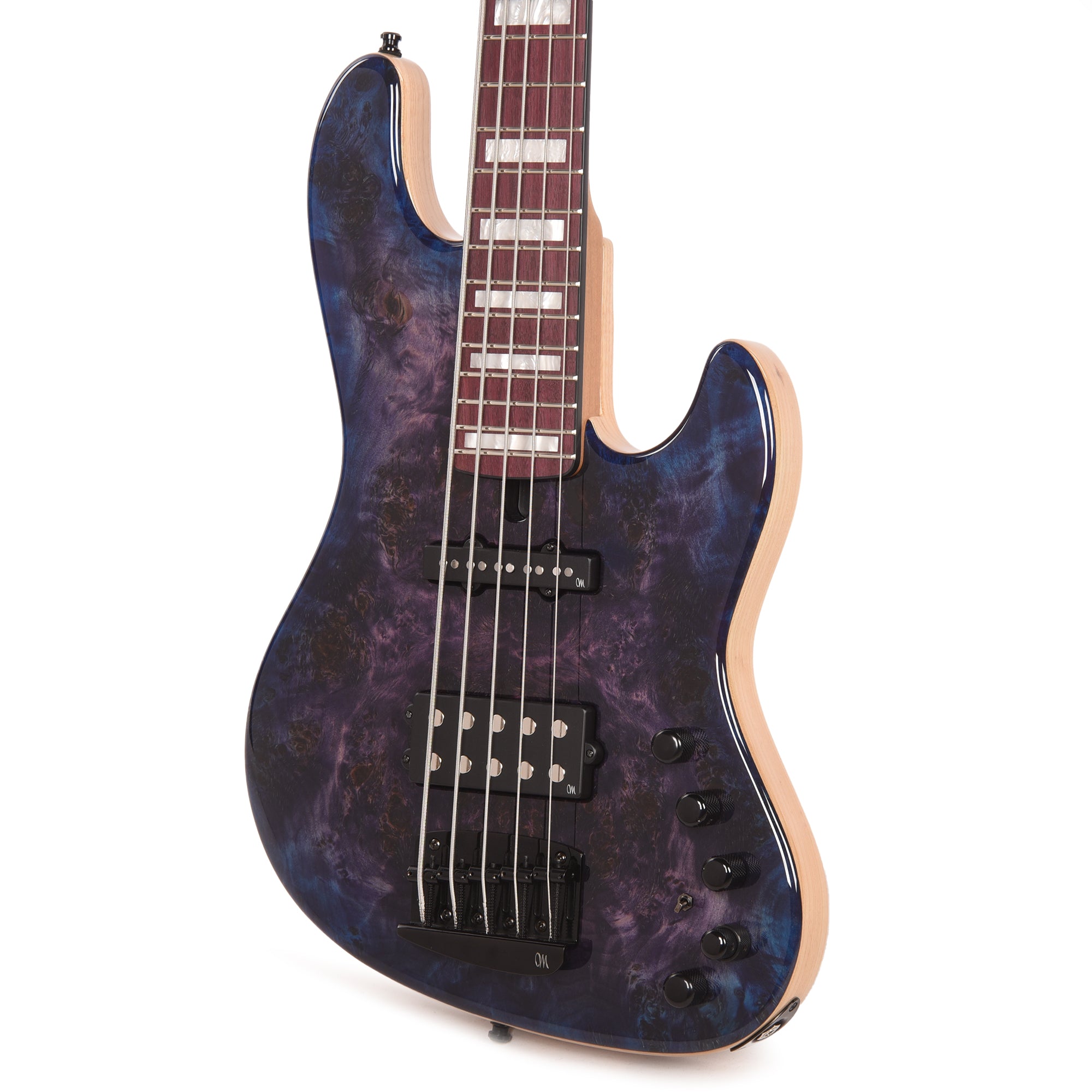 Mayones Jabba Custom 5 Eye Poplar 3A/Swamp Ash Trans Dirty Purple Blue Burst Bass Guitars / 5-String or More