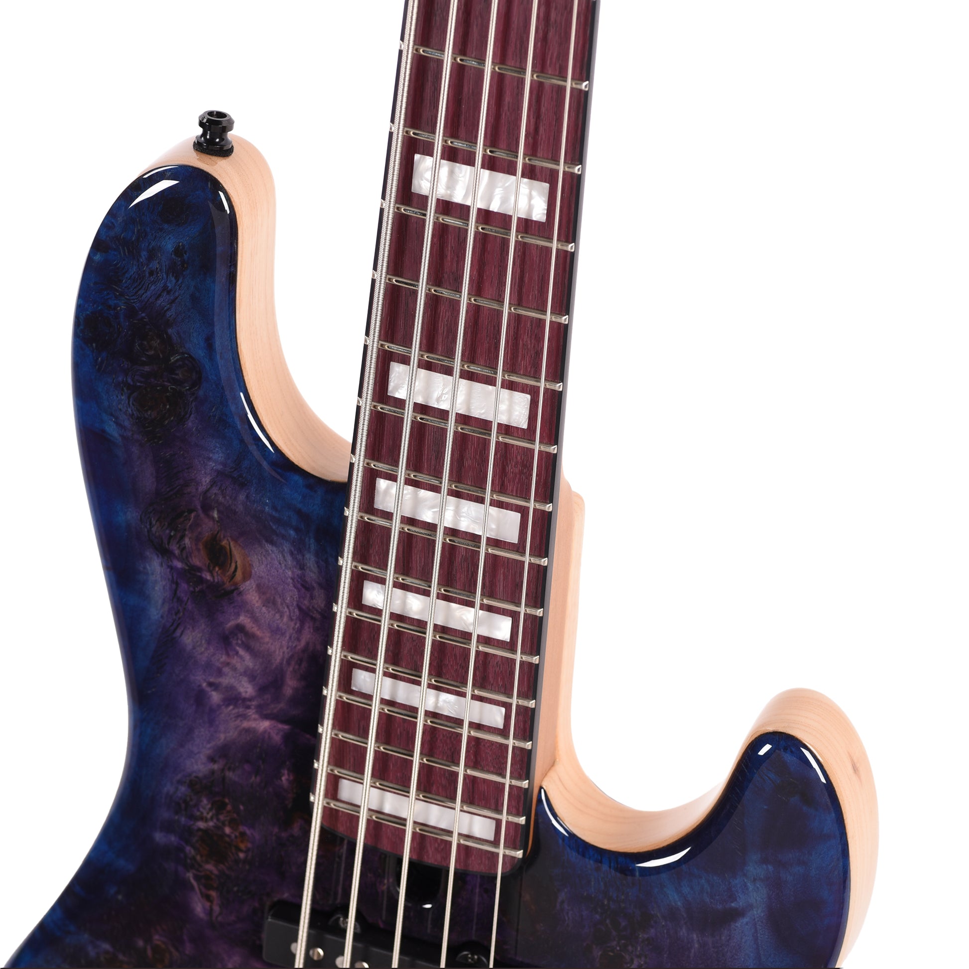 Mayones Jabba Custom 5 Eye Poplar 3A/Swamp Ash Trans Dirty Purple Blue Burst Bass Guitars / 5-String or More