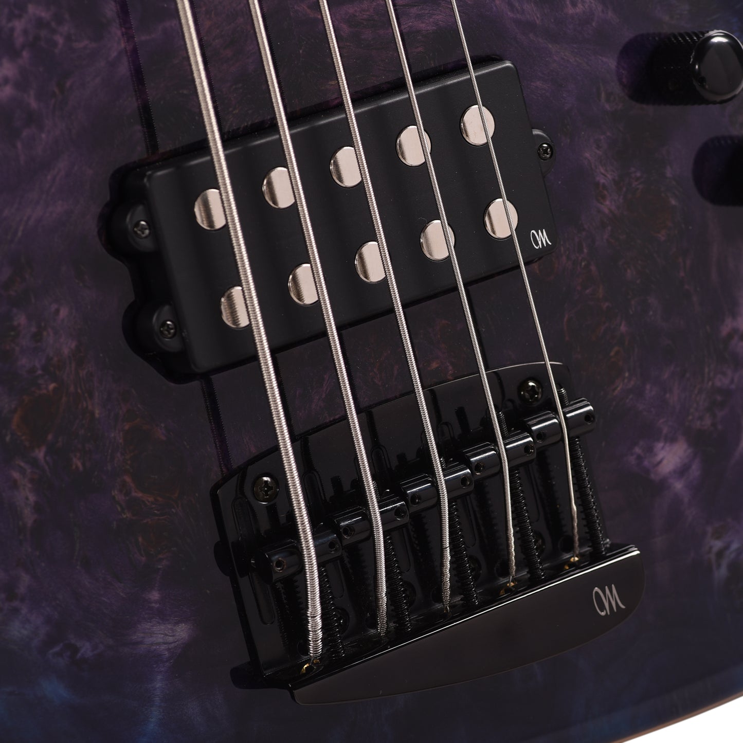 Mayones Jabba Custom 5 Eye Poplar 3A/Swamp Ash Trans Dirty Purple Blue Burst Bass Guitars / 5-String or More