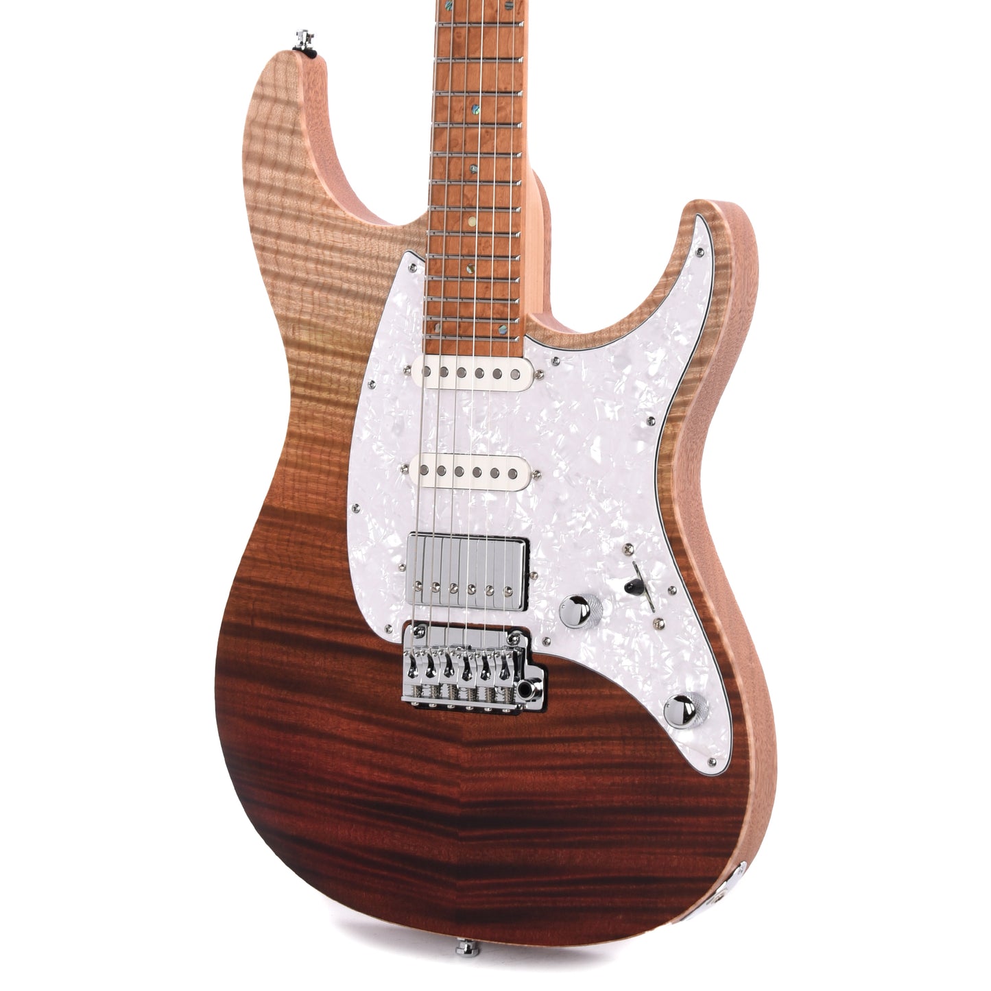 Mayones Aquila Elite 6 Flamed Maple 4A/Mahogany Custom Honey Fade Electric Guitars / Solid Body