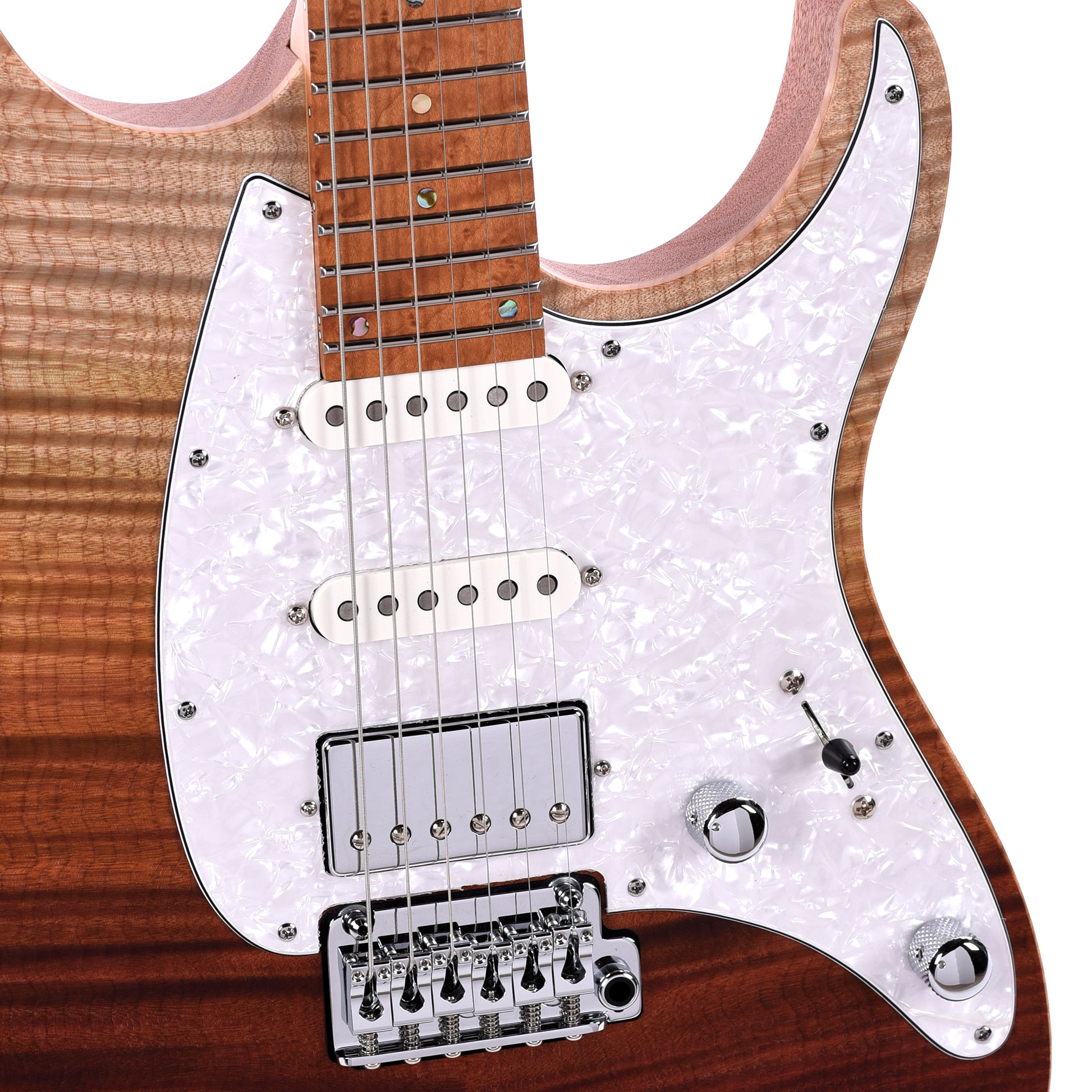 Mayones Aquila Elite 6 Flamed Maple 4A/Mahogany Custom Honey Fade Electric Guitars / Solid Body