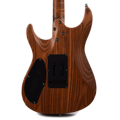 Mayones Aquila Elite S 6 Master Grade Buckeye Burl/Swamp Ash Trans Natural Black Burst Satin Electric Guitars / Solid Body
