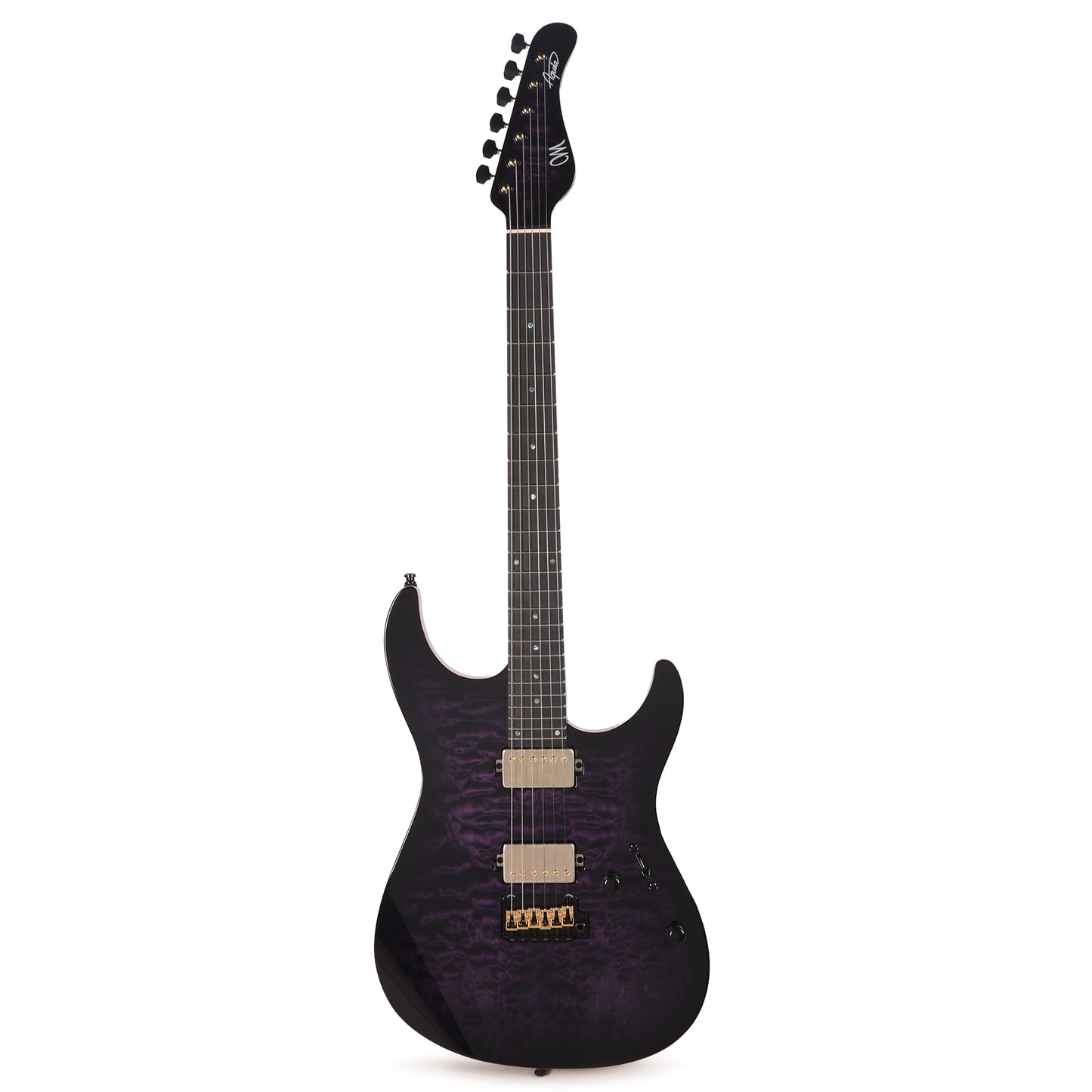 Mayones Aquila Elite S 6 Quilted Maple 4A/Swamp Ash Trans Dirty Purple Burst Electric Guitars / Solid Body