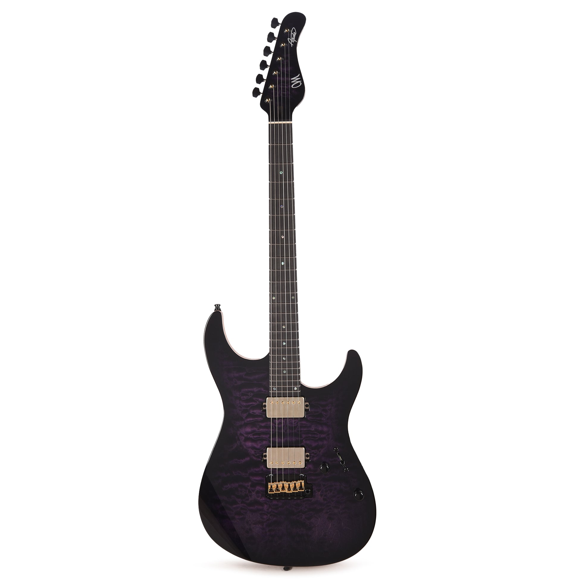 Mayones Aquila Elite S 6 Quilted Maple 4A/Swamp Ash Trans Dirty Purple Burst Electric Guitars / Solid Body