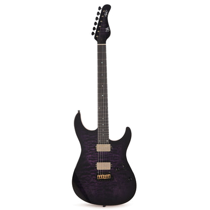 Mayones Aquila Elite S 6 Quilted Maple 4A/Swamp Ash Trans Dirty Purple Burst Electric Guitars / Solid Body