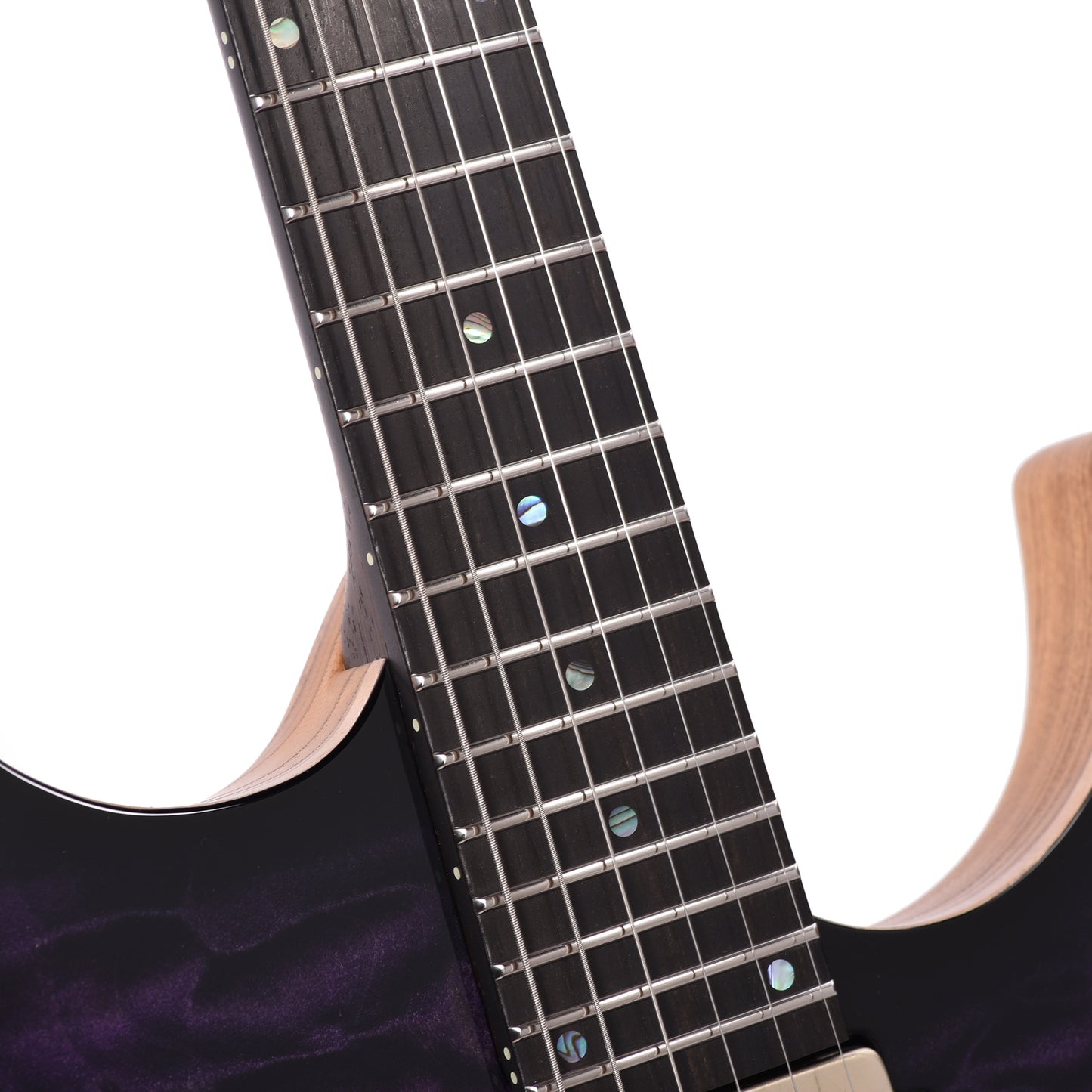 Mayones Aquila Elite S 6 Quilted Maple 4A/Swamp Ash Trans Dirty Purple Burst Electric Guitars / Solid Body