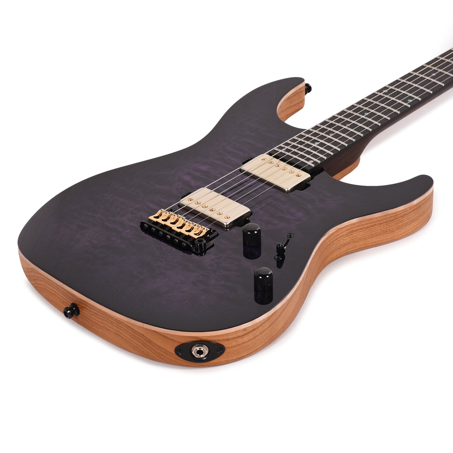 Mayones Aquila Elite S 6 Quilted Maple 4A/Swamp Ash Trans Dirty Purple Burst Electric Guitars / Solid Body