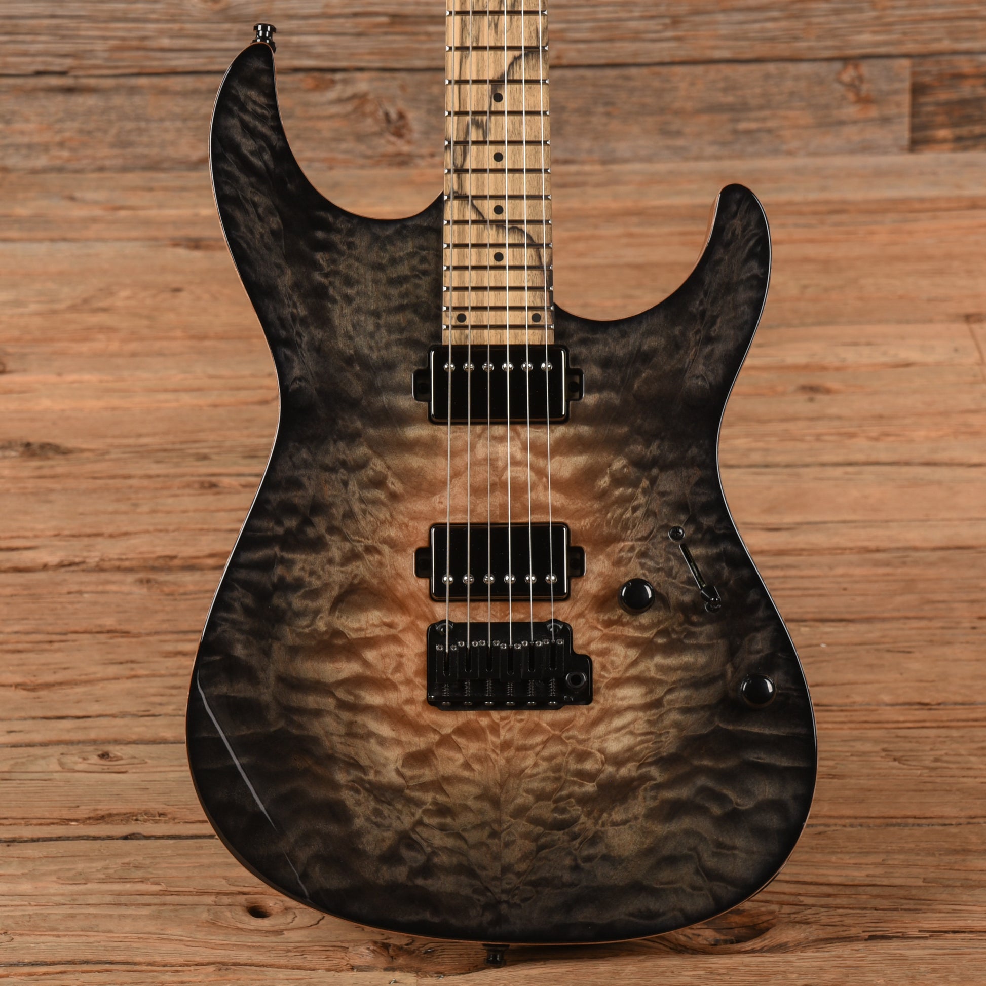 Mayones Aquila Elite S 6 Transparent Natural Fade Black Burst 2023 Electric Guitars / Solid Body