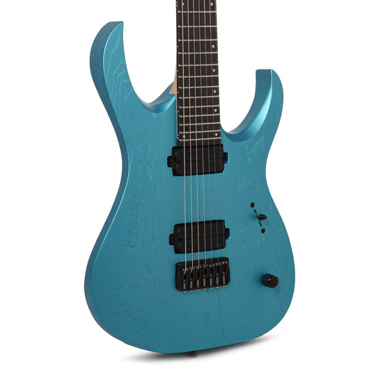 Mayones Duvell DT 7 26.5 Baritone Monolith Light Blue Metallic Matt Electric Guitars / Solid Body