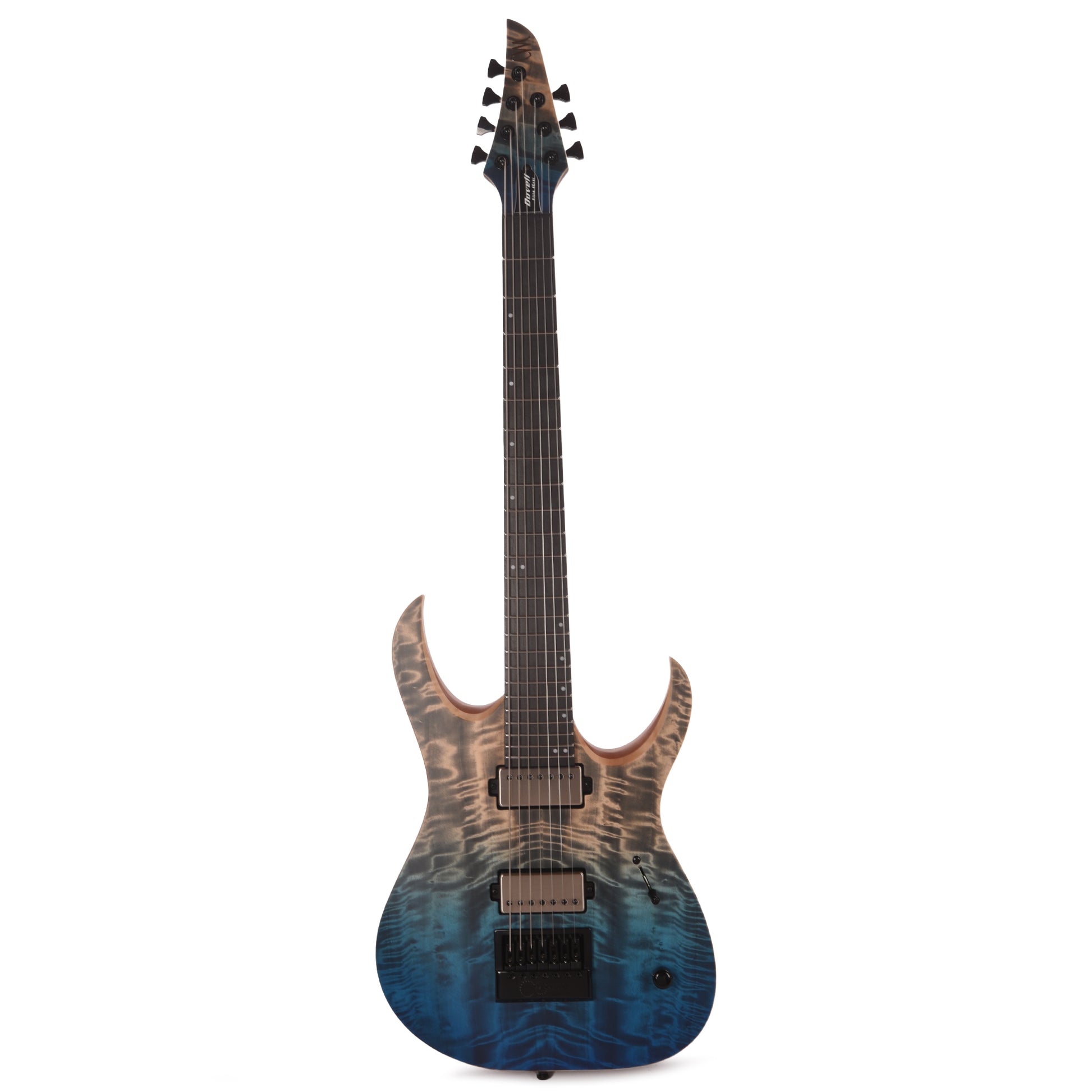 Mayones Duvell Elite 4Ever 7-String 4A Curly Poplar/Mahogany Jeans Black Blue Horizon Electric Guitars / Solid Body