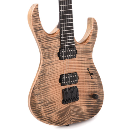 Mayones Duvell Elite 6 Flamed Maple 4A/Black Limba Black Feather Electric Guitars / Solid Body