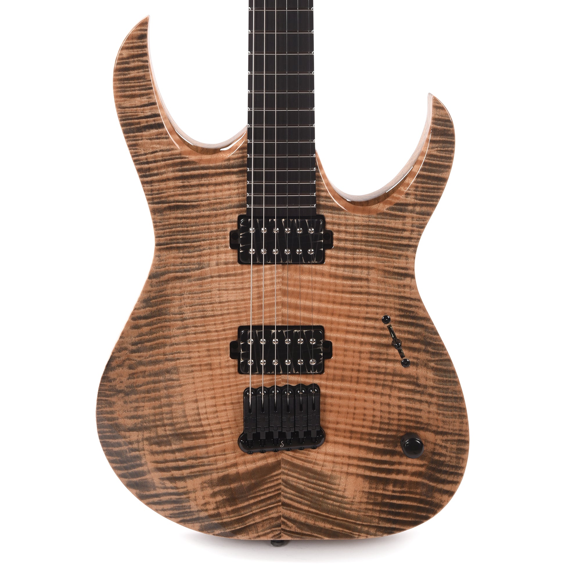 Mayones Duvell Elite 6 Flamed Maple 4A/Black Limba Black Feather Electric Guitars / Solid Body