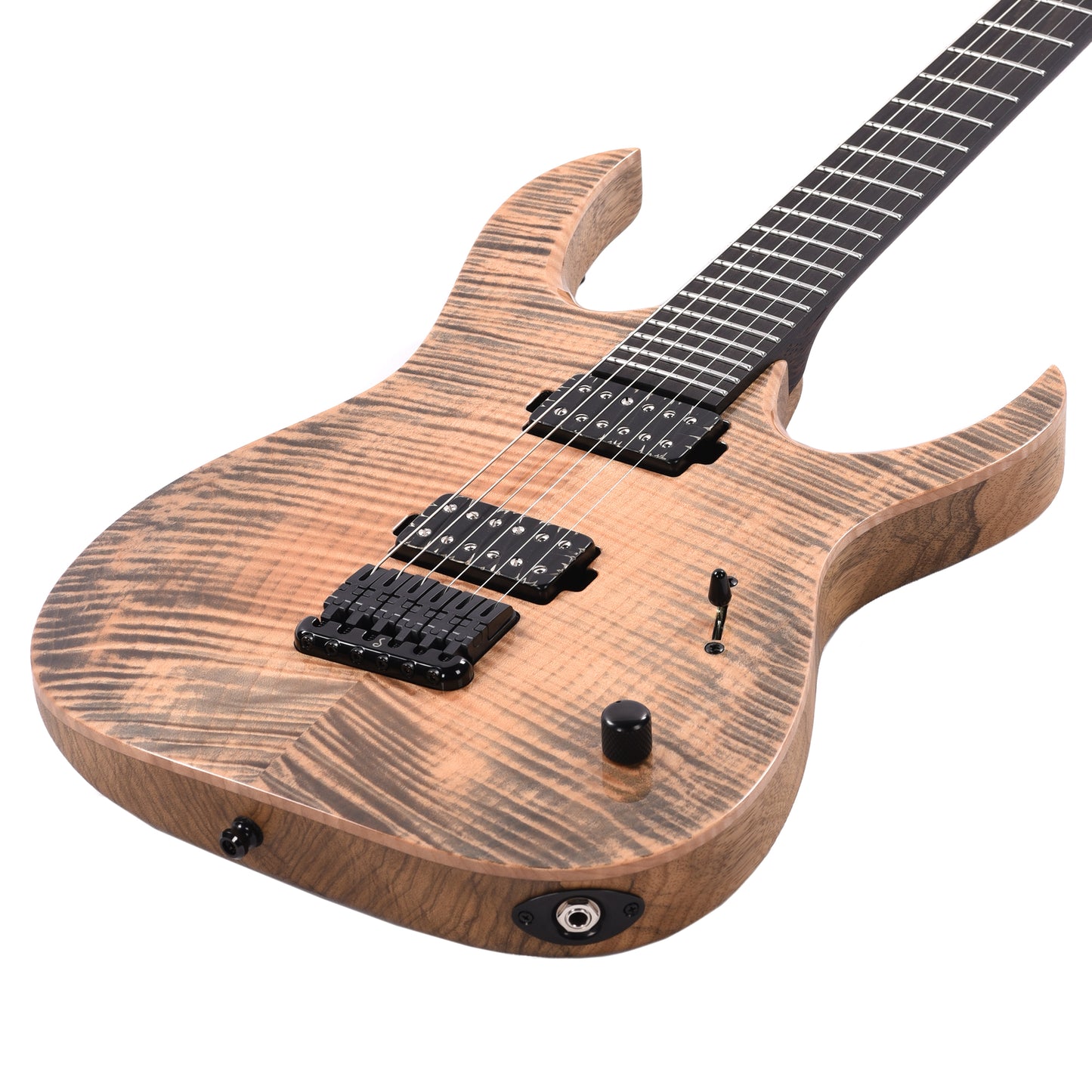 Mayones Duvell Elite 6 Flamed Maple 4A/Black Limba Black Feather Electric Guitars / Solid Body