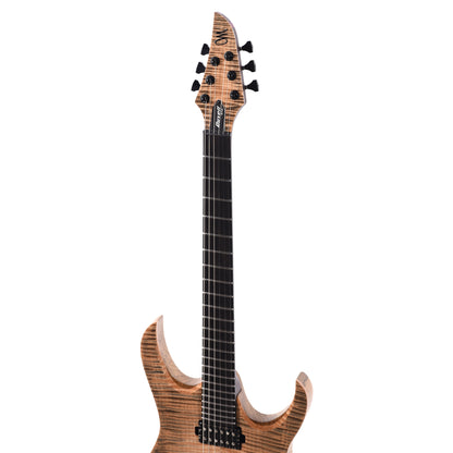 Mayones Duvell Elite 6 Flamed Maple 4A/Black Limba Black Feather Electric Guitars / Solid Body