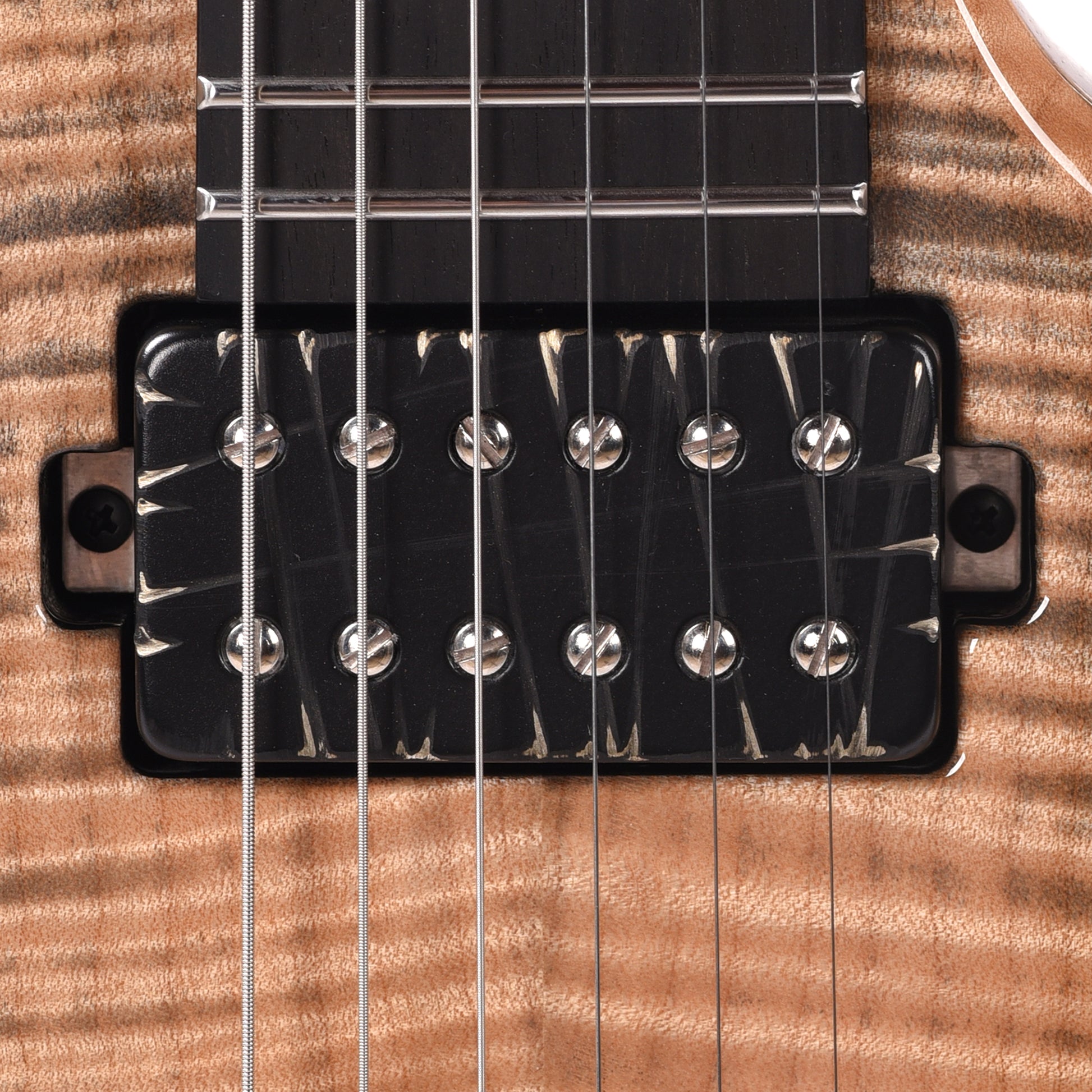 Mayones Duvell Elite 6 Flamed Maple 4A/Black Limba Black Feather Electric Guitars / Solid Body