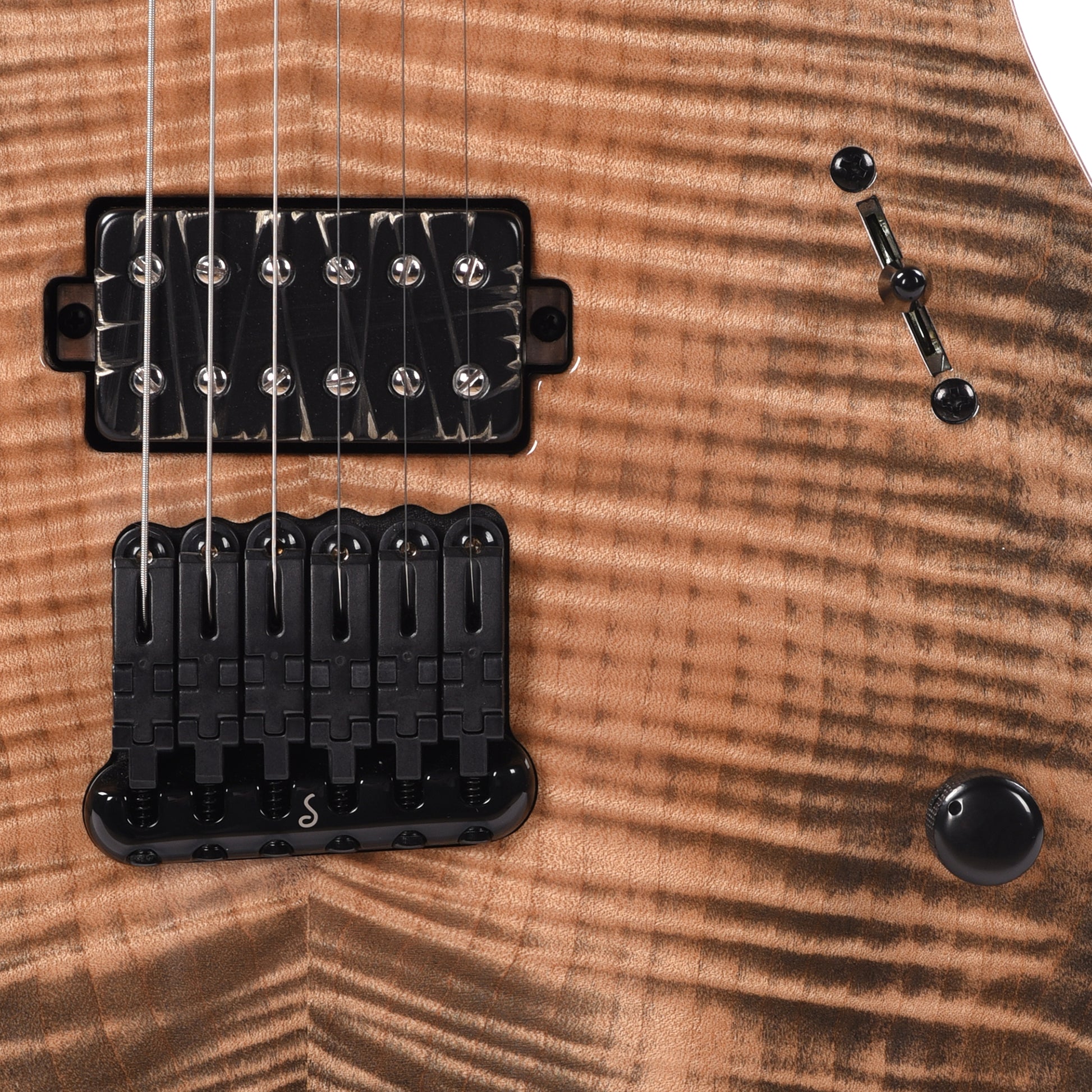 Mayones Duvell Elite 6 Flamed Maple 4A/Black Limba Black Feather Electric Guitars / Solid Body