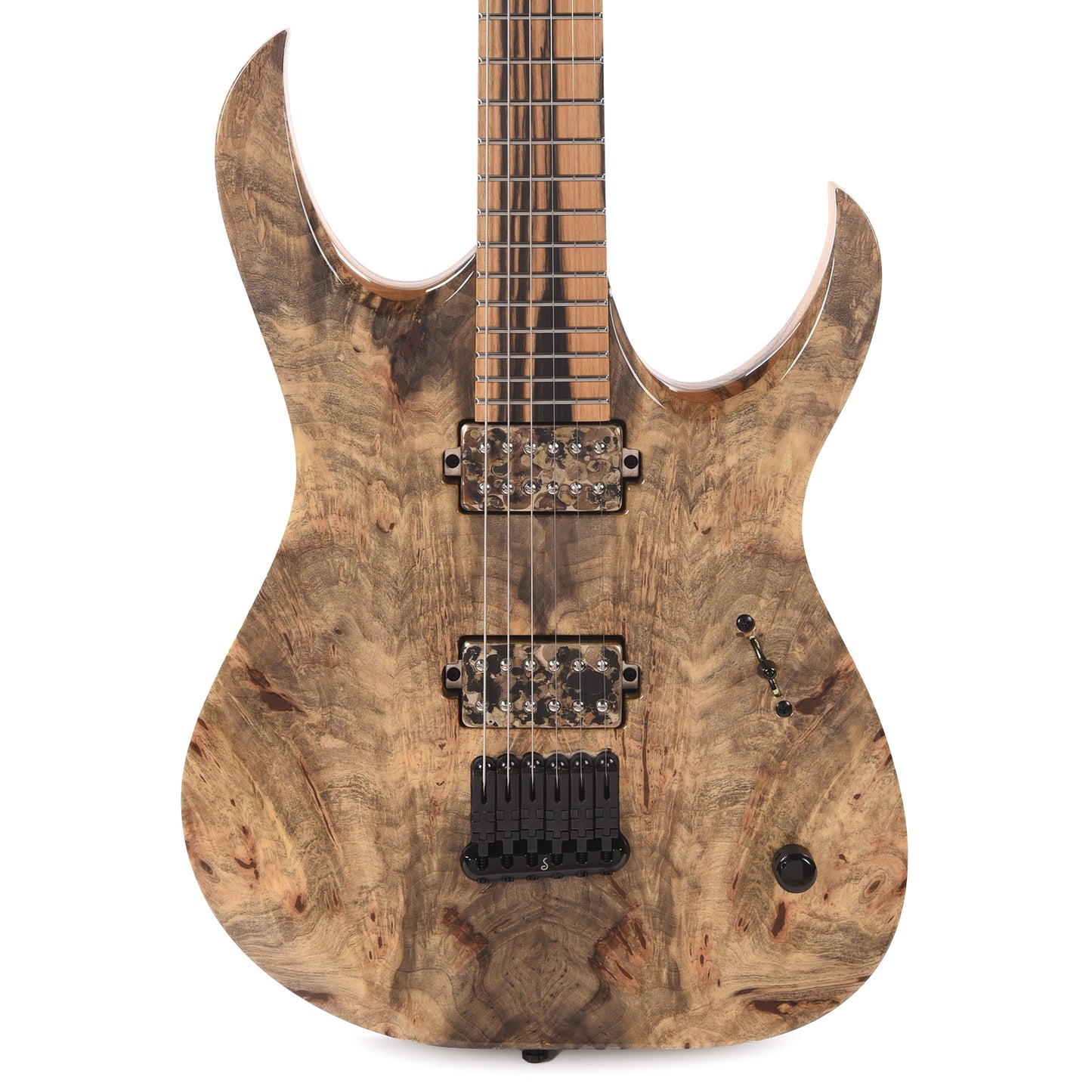 Mayones Duvell Elite 6 Master Grade Buckeye Burl/Black Limba Natural Electric Guitars / Solid Body