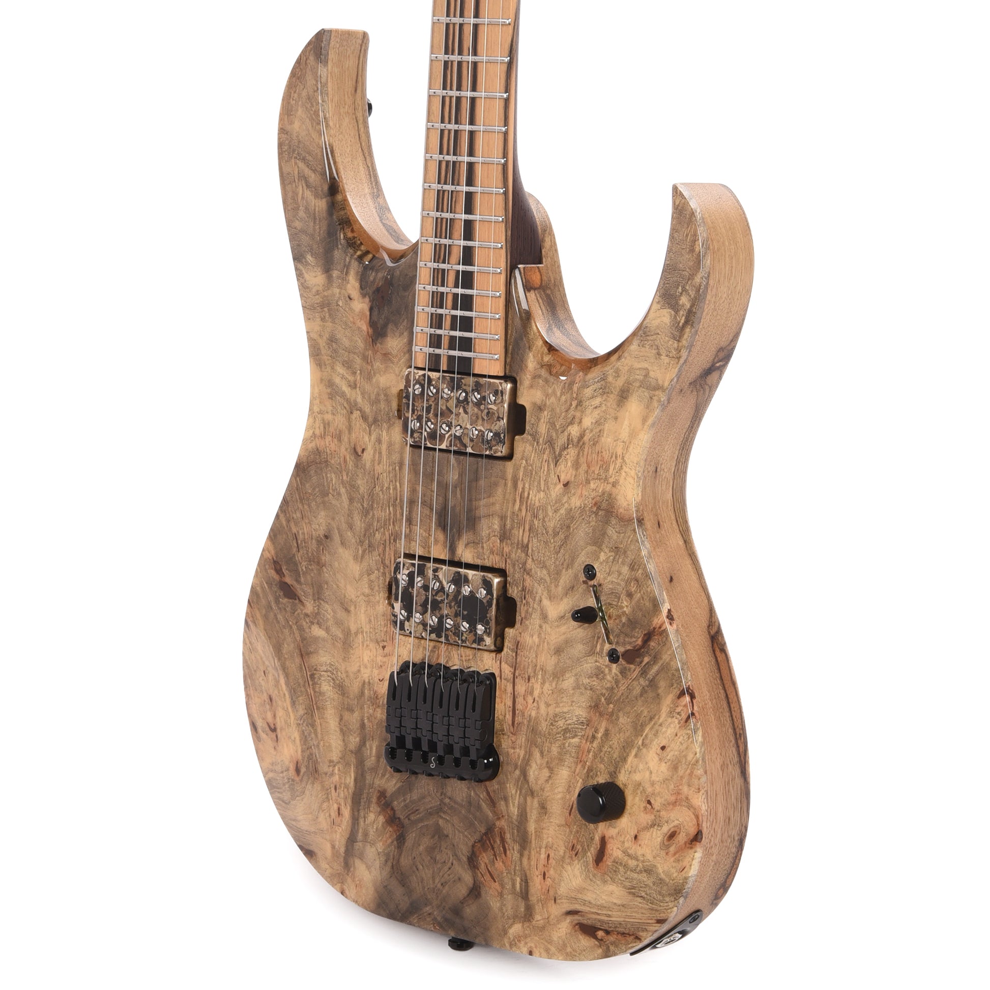 Mayones Duvell Elite 6 Master Grade Buckeye Burl/Black Limba Natural Electric Guitars / Solid Body