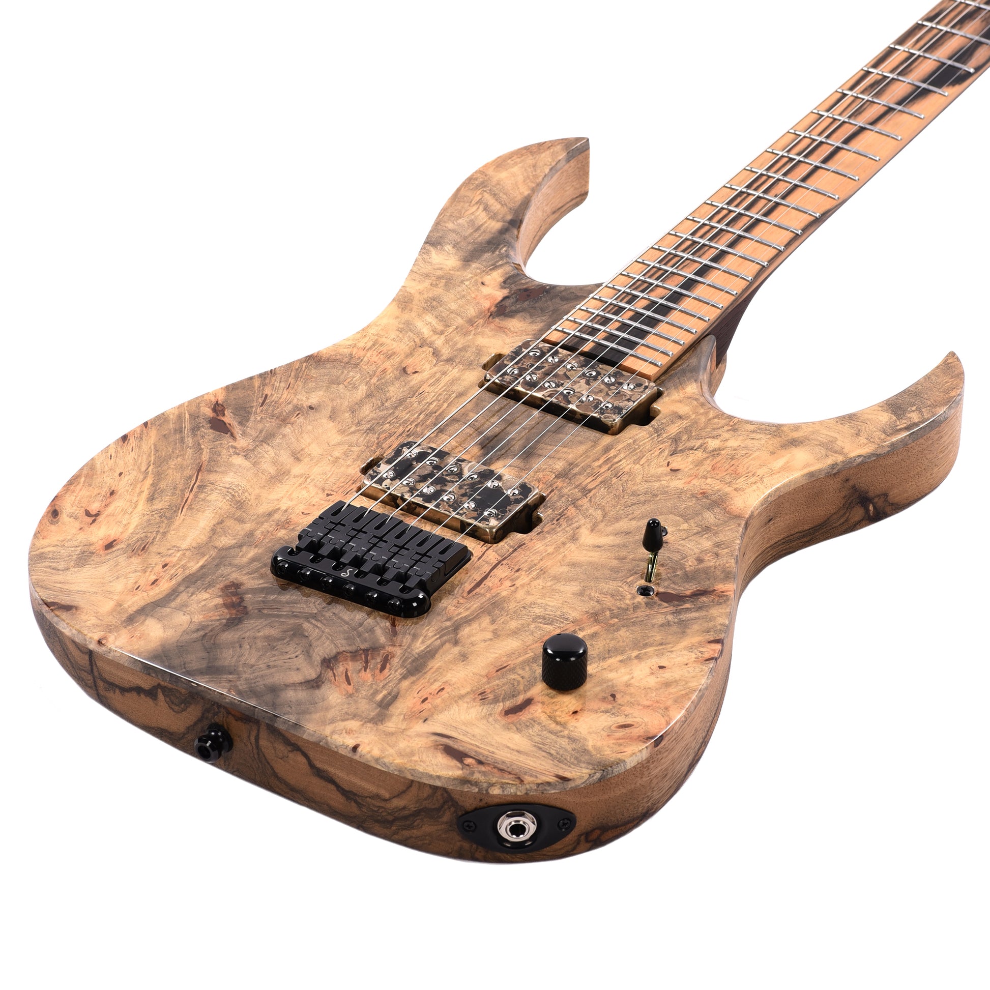 Mayones Duvell Elite 6 Master Grade Buckeye Burl/Black Limba Natural Electric Guitars / Solid Body