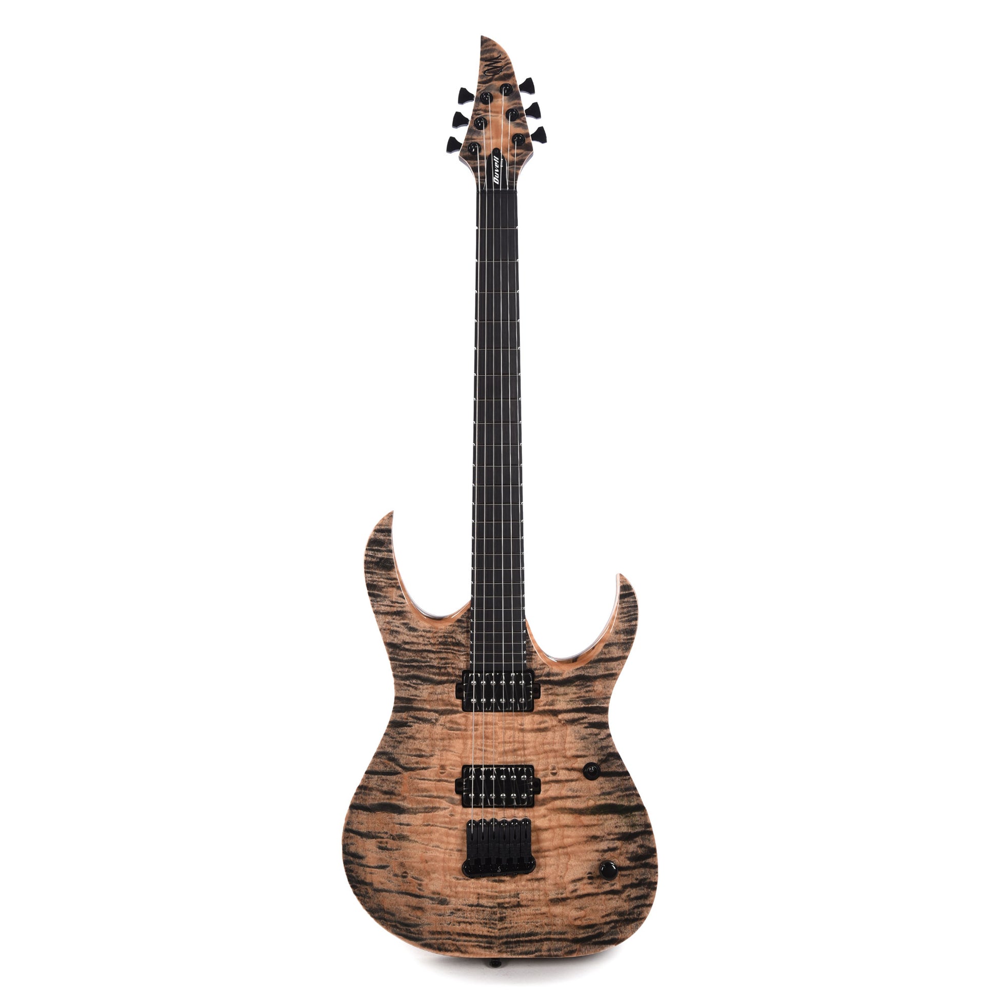 Mayones Duvell Elite 6 Quilted Maple 4A/Black Limba Black Feather Electric Guitars / Solid Body