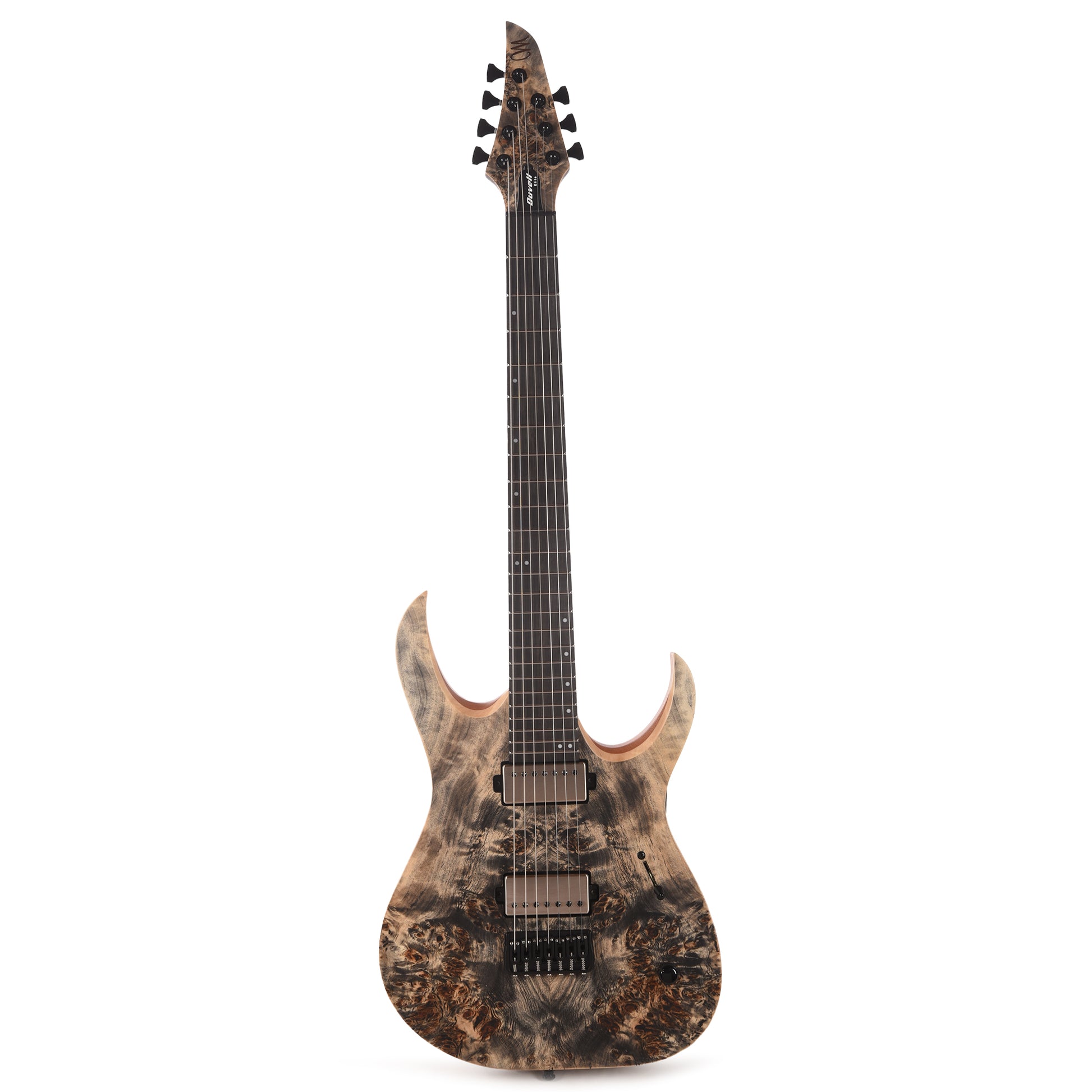 Mayones Duvell Elite 7 3A Eye Poplar/Mahogany Trans Graphite Electric Guitars / Solid Body