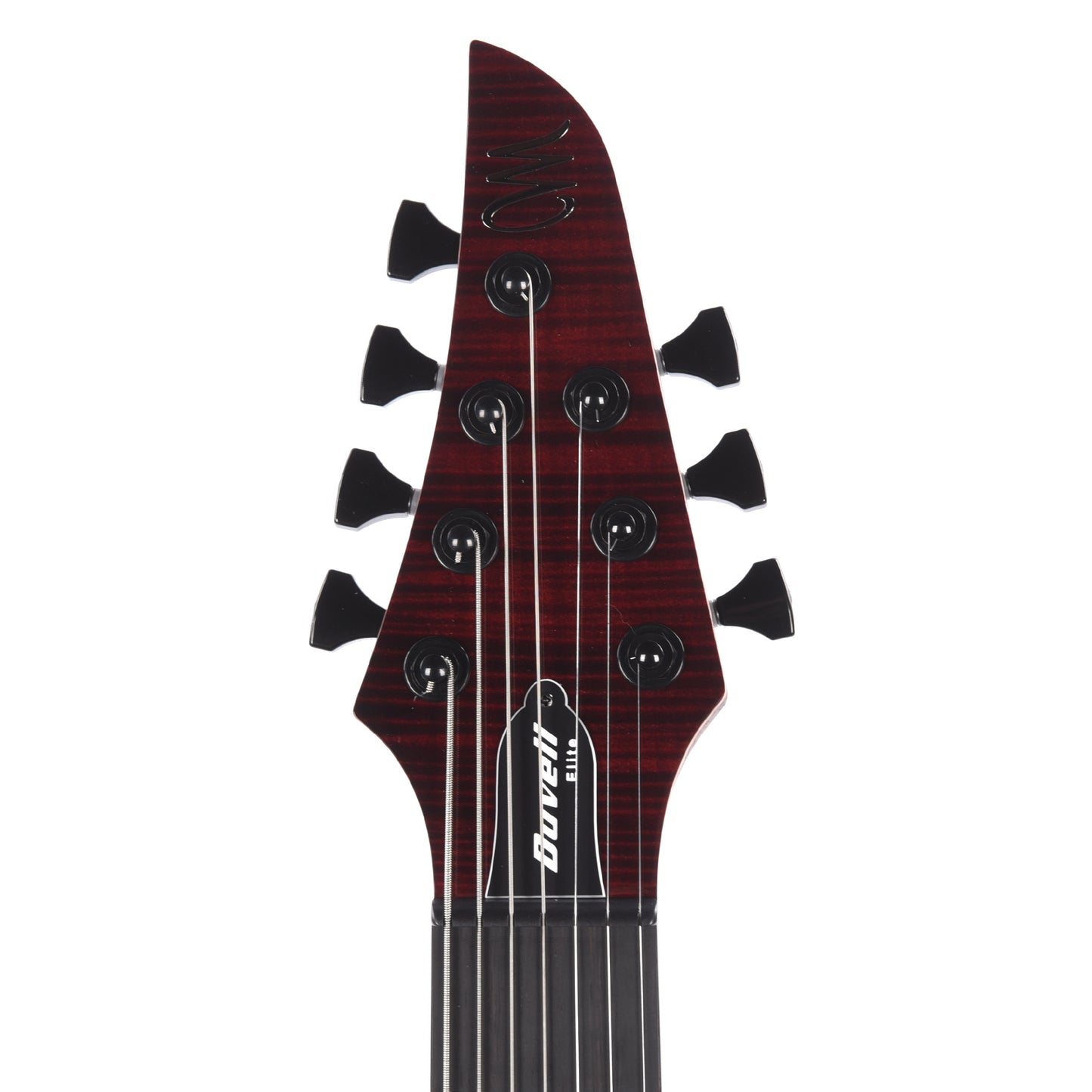Mayones Duvell Elite 7 Baritone Flamed Maple 5A/Black Limba Trans Dirty Red Electric Guitars / Solid Body