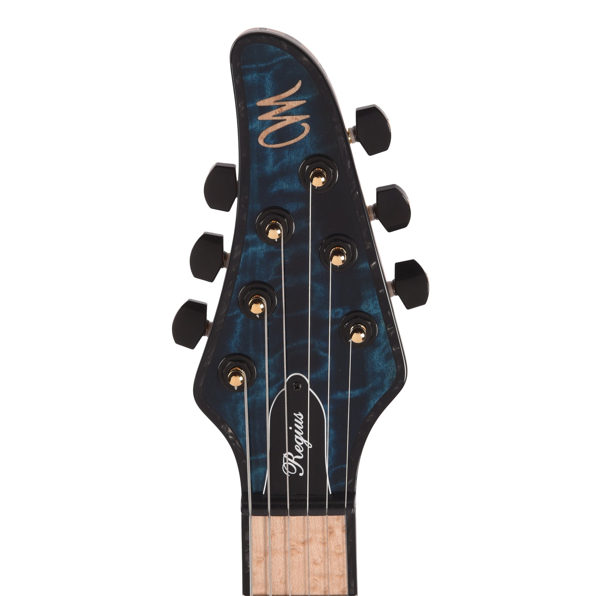 Mayones Regius 6 Curly Poplar 4A/Swamp Ash Trans Turquoise Electric Guitars / Solid Body