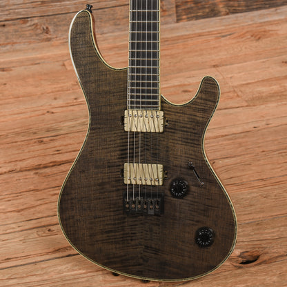 Mayones Regius 6 Transparent Black Electric Guitars / Solid Body