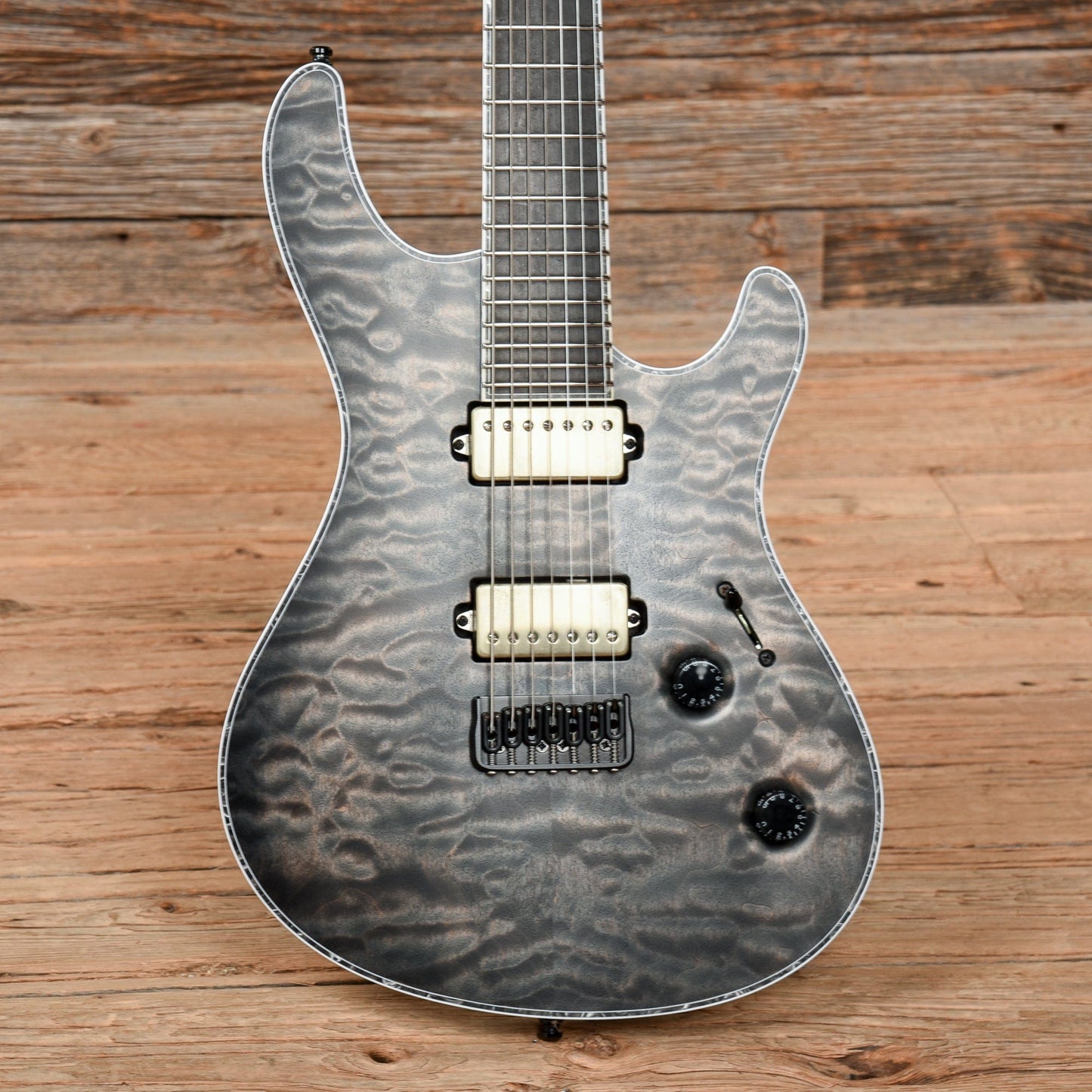 Mayones Regius 7 AAAA Quilt Top Antique Black Matte 2020 Electric Guitars / Solid Body