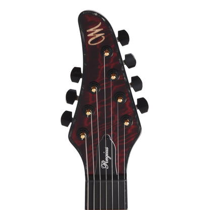 Mayones Regius 7 Curly Poplar 4A/Flamed Alder Trans Dirty Red Electric Guitars / Solid Body