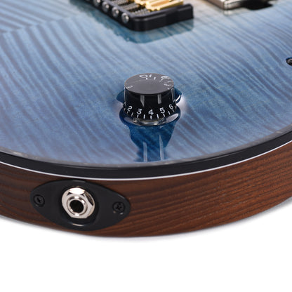 Mayones Regius Core 7 Flamed Maple 5A/American Ash Custom Blue Green Burst Electric Guitars / Solid Body