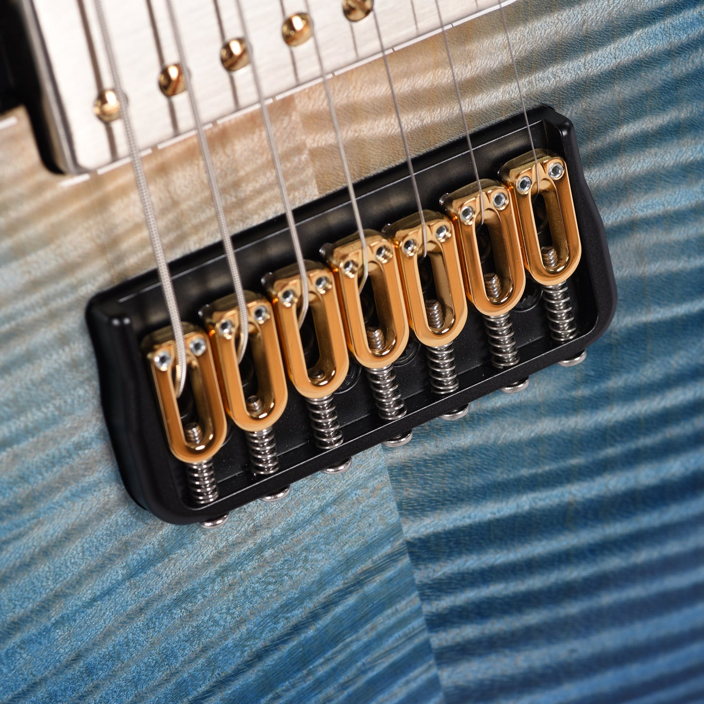 Mayones Regius Core 7 Flamed Maple 5A/American Ash Custom Blue Green Burst Electric Guitars / Solid Body