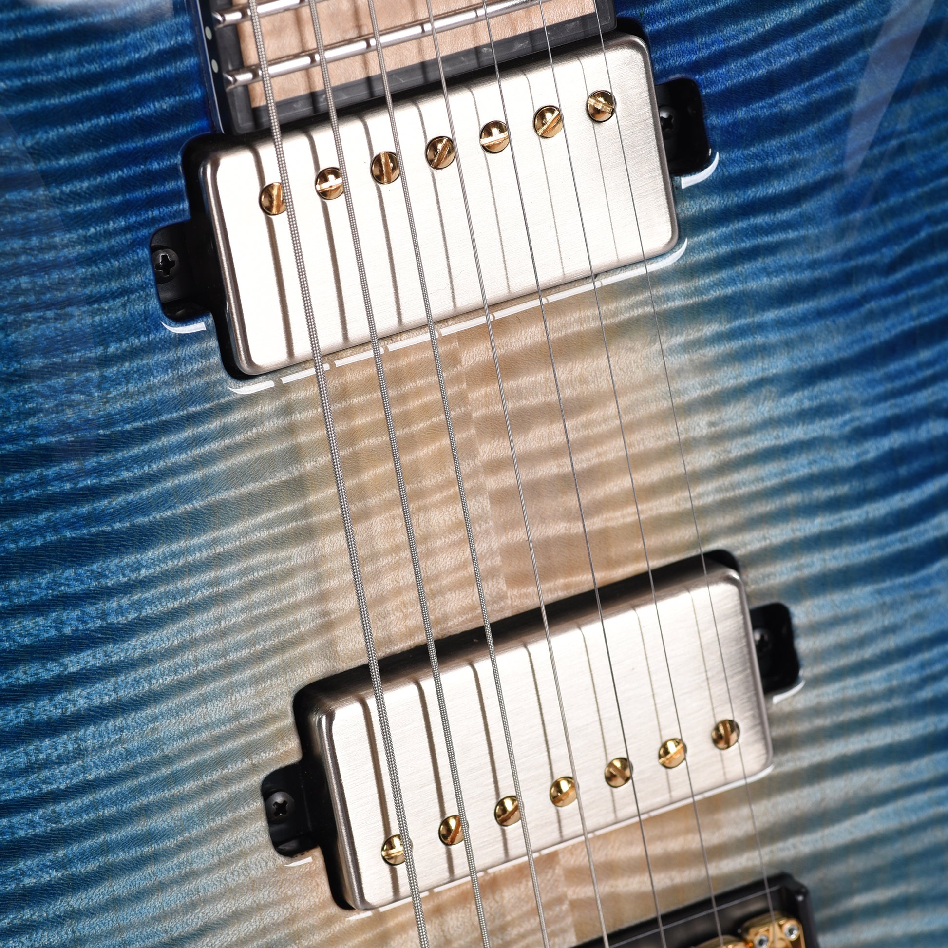 Mayones Regius Core 7 Flamed Maple 5A/American Ash Custom Blue Green Burst Electric Guitars / Solid Body