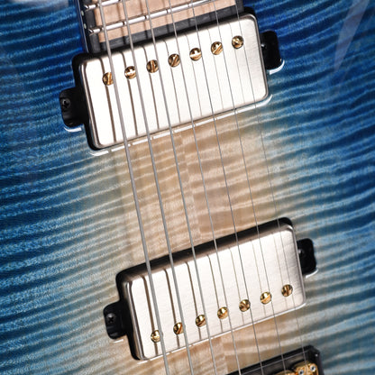 Mayones Regius Core 7 Flamed Maple 5A/American Ash Custom Blue Green Burst Electric Guitars / Solid Body