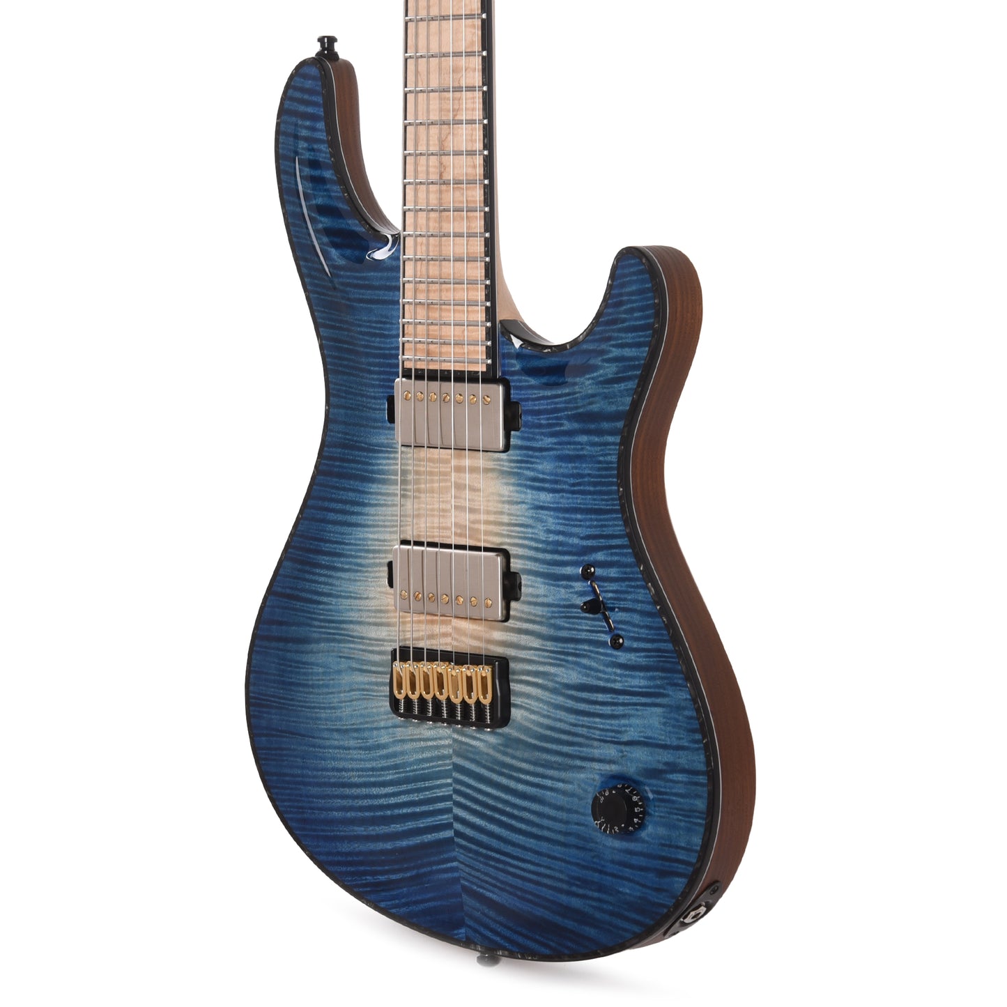 Mayones Regius Core 7 Flamed Maple 5A/American Ash Custom Blue Green Burst Electric Guitars / Solid Body