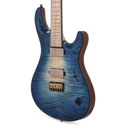 Mayones Regius Core 7 Flamed Maple 5A/American Ash Custom Blue Green Burst Electric Guitars / Solid Body
