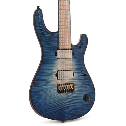 Mayones Regius Core 7 Flamed Maple 5A/American Ash Custom Blue Green Burst Electric Guitars / Solid Body
