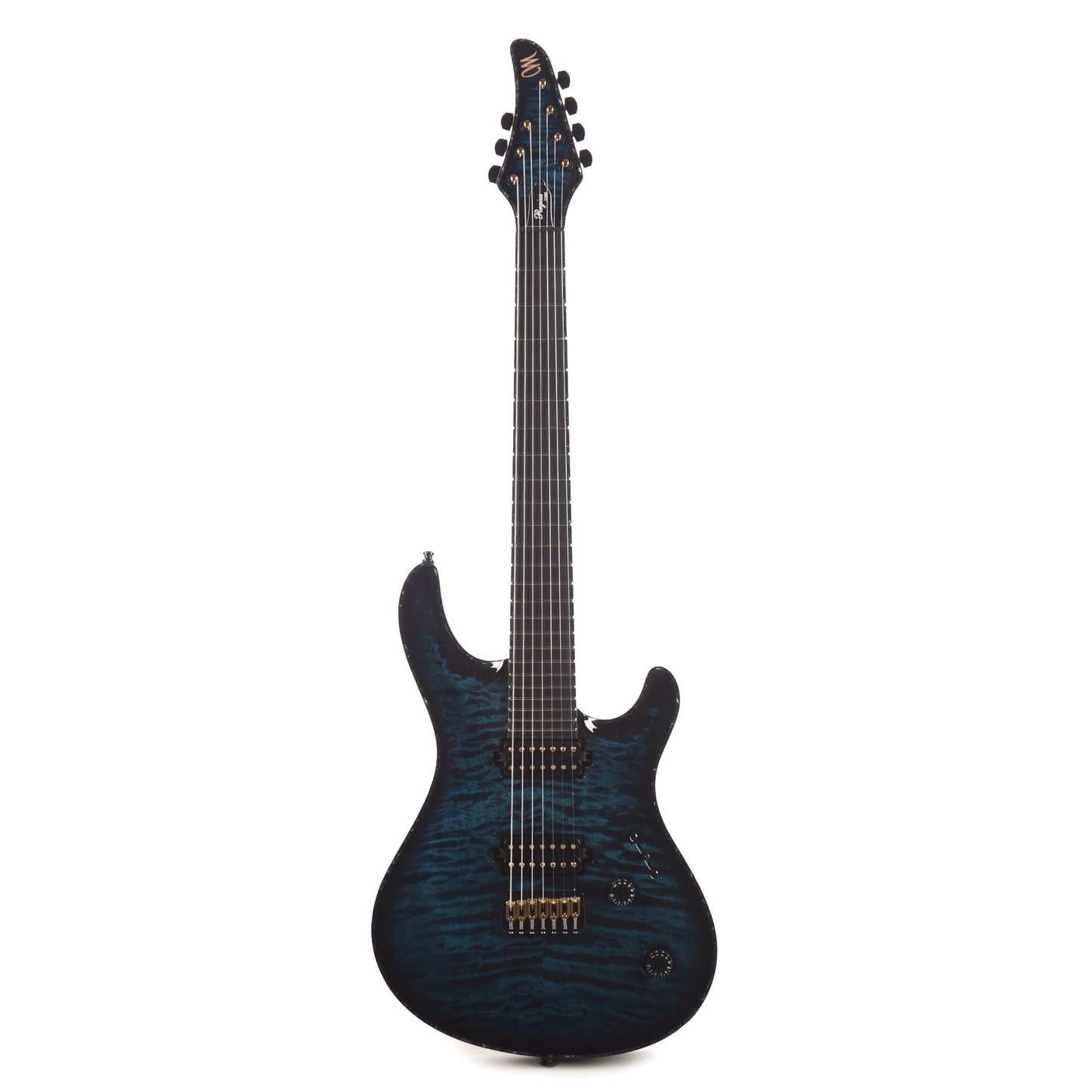 Mayones Regius Core 7 Quilted Maple 5A/Swamp Ash Trans Turquoise Electric Guitars / Solid Body