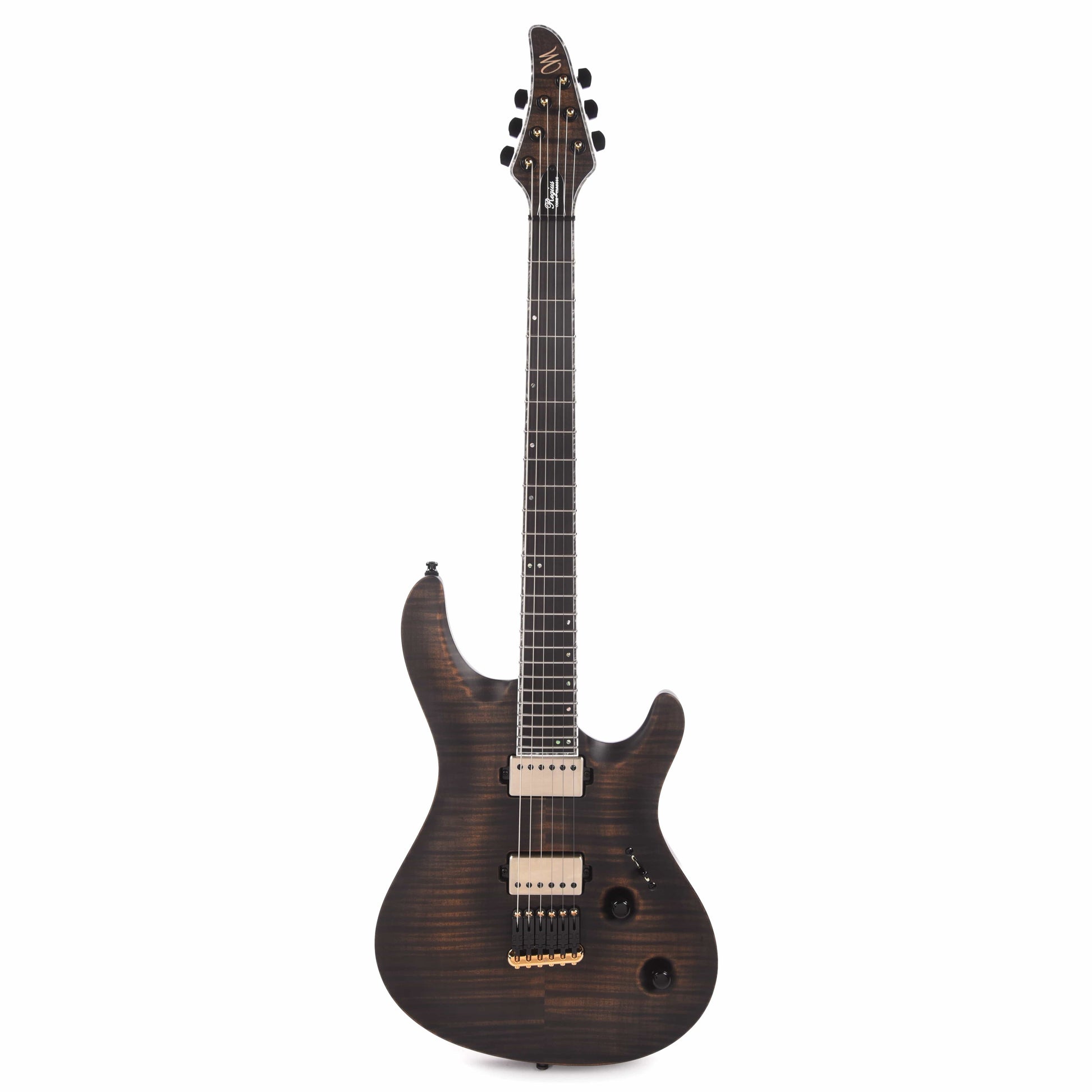 Mayones Regius Core Classic 6 3A Flame Maple/Mahogany Khaya Antique Black Matte Electric Guitars / Solid Body