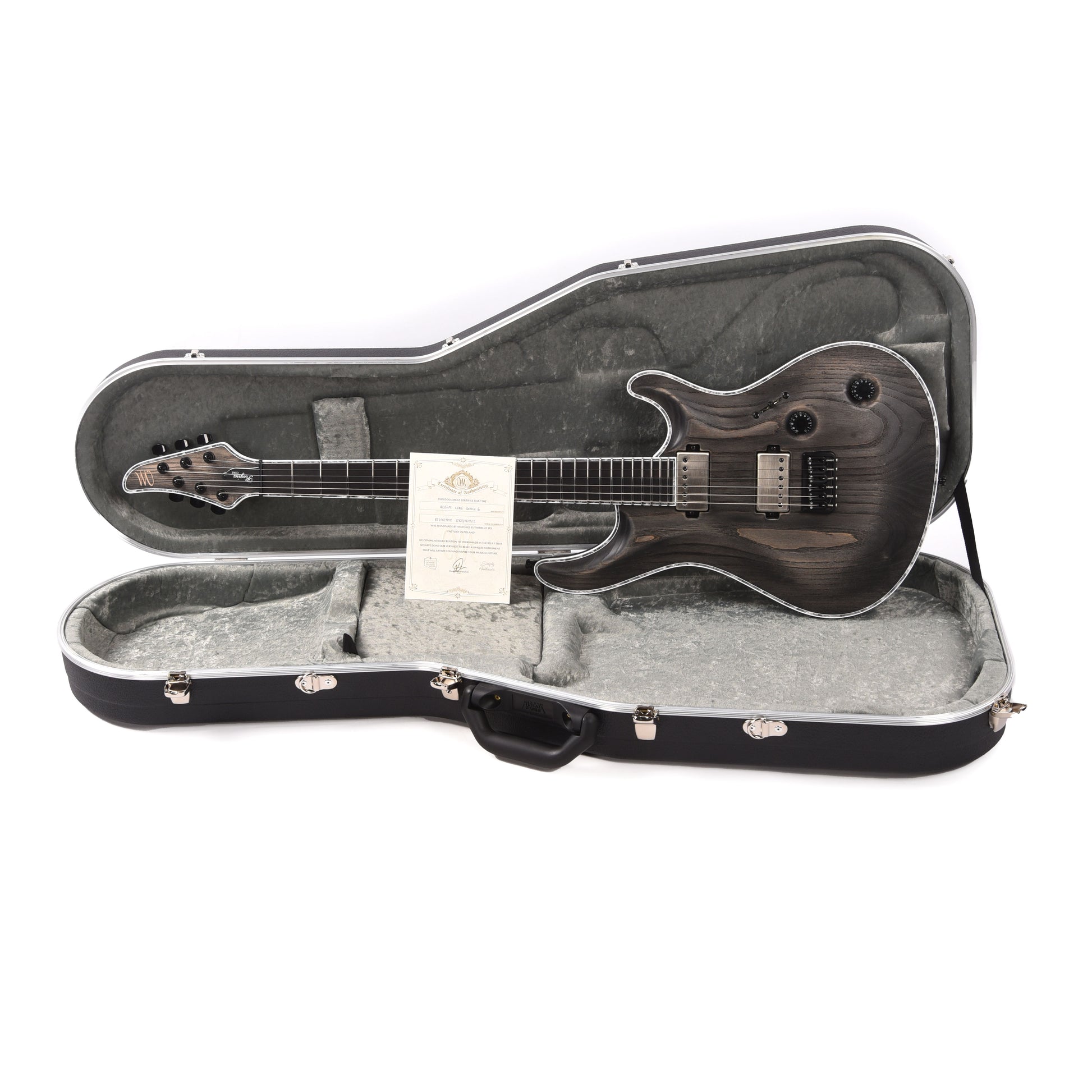 Mayones Regius Core Gothic 6 Swamp Ash Antique Black Electric Guitars / Solid Body