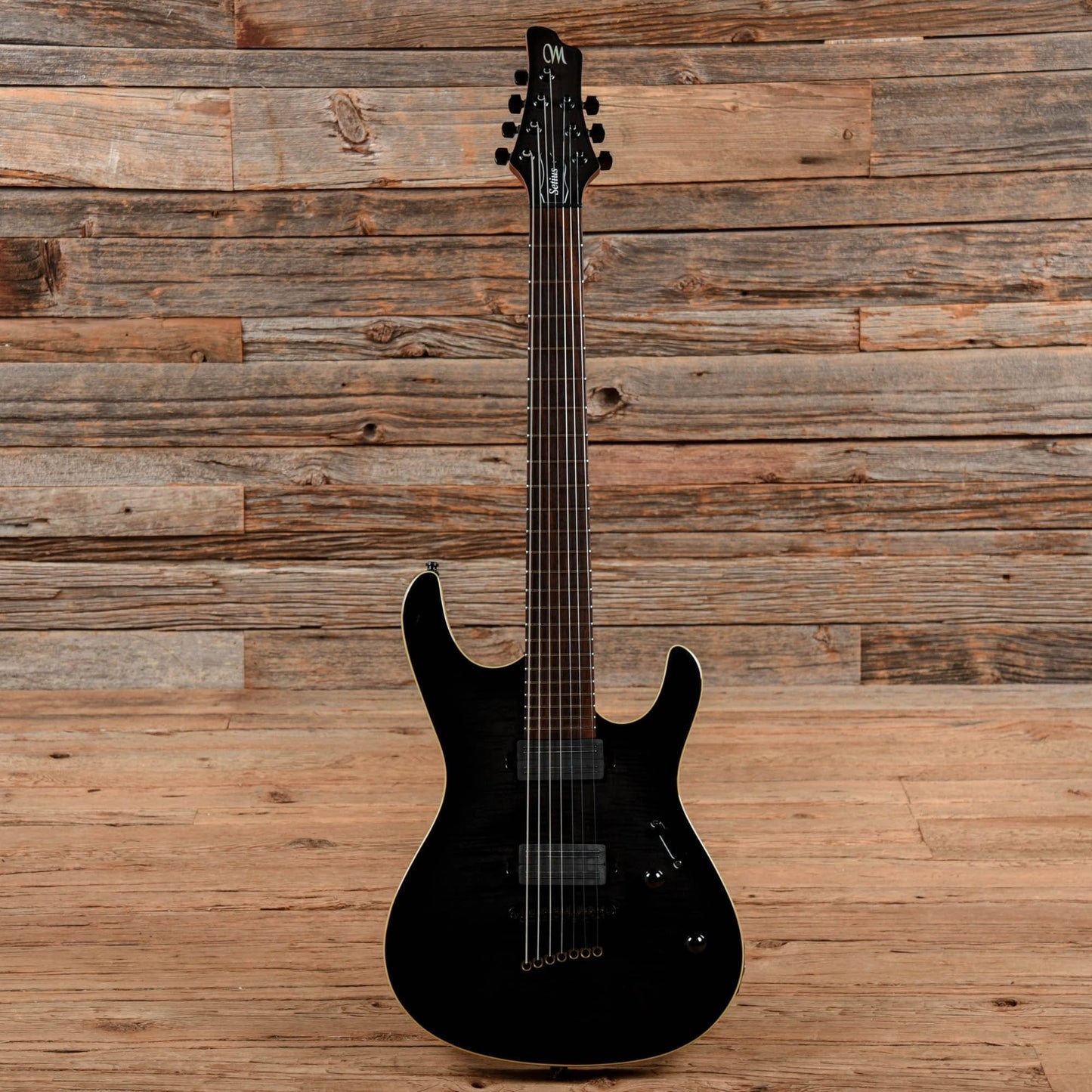 Mayones Setius 7 Transparent Black Electric Guitars / Solid Body