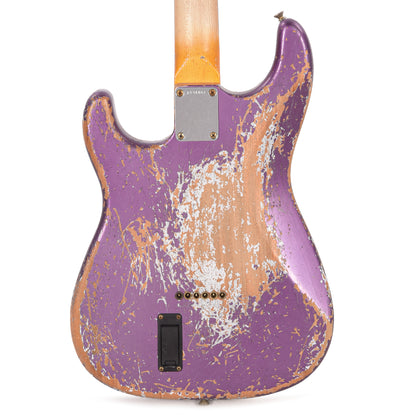 Fender Custom Shop Stratocaster Hardtail HH Heavy Relic Purple Metallic Master Built by Dennis Galuszka w/Fluence Humbuckers