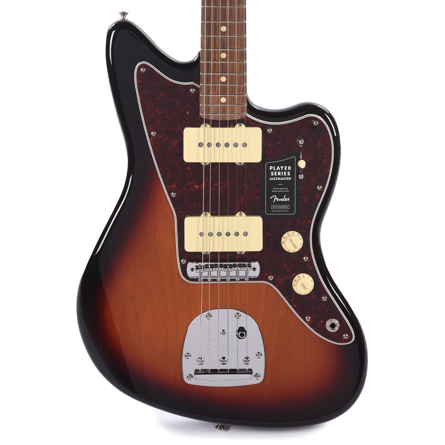 Fender Player Jazzmaster 3-Color Sunburst w/Black Headcap