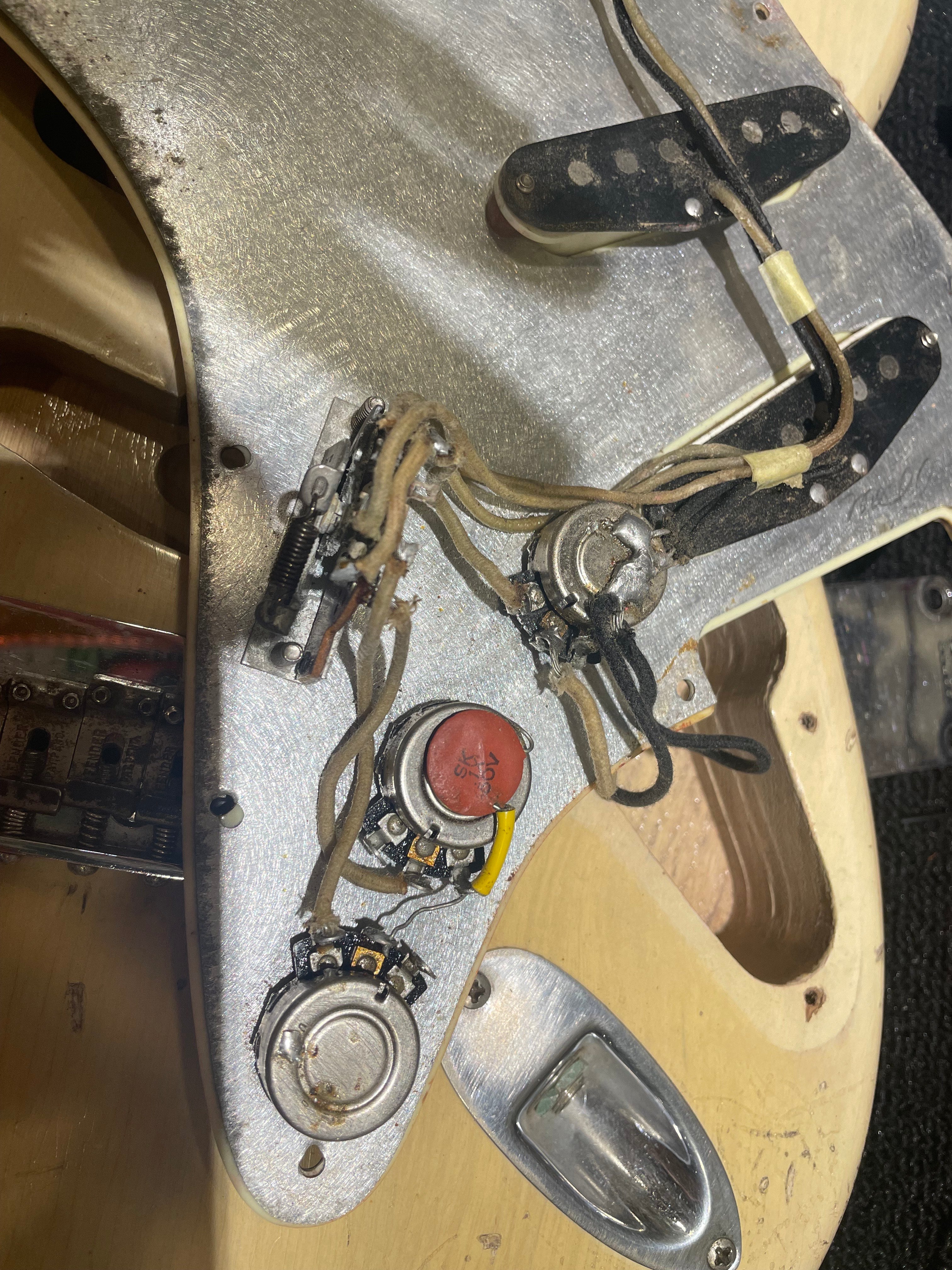 Fender Stratocaster Hardtail Blonde Refin by Clive Brown 1963