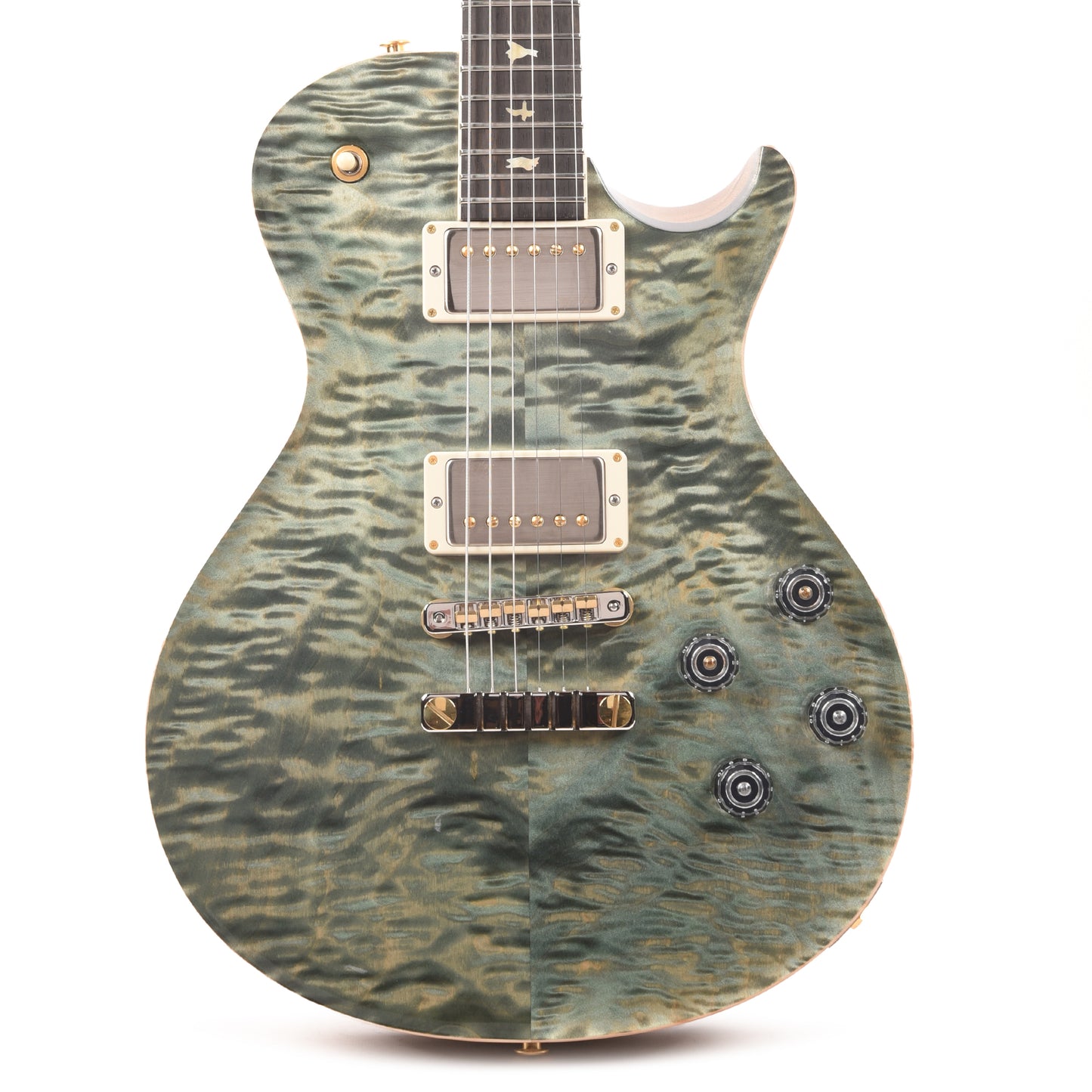 PRS Wood Library McCarty 594 Singlecut 10-Top Quilt Trampas Green w/Korina Body/Neck & Brazilian Rosewood Fingerboard