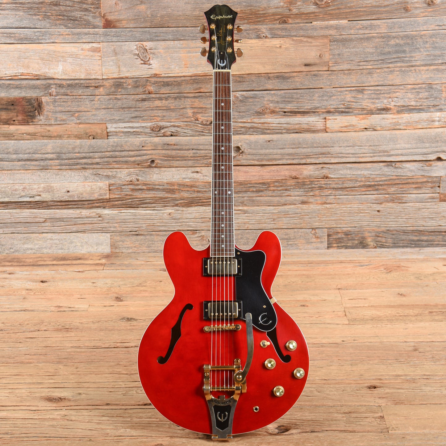Epiphone JA-Riviera Jorma Kaukonen Signature Riviera Deluxe Cherry
