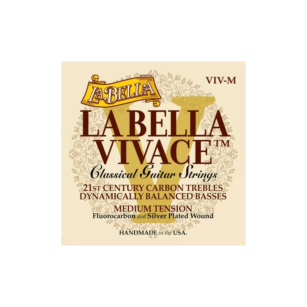 La Bella VIV-M Vivace Classical Guitar Strings Medium Tension