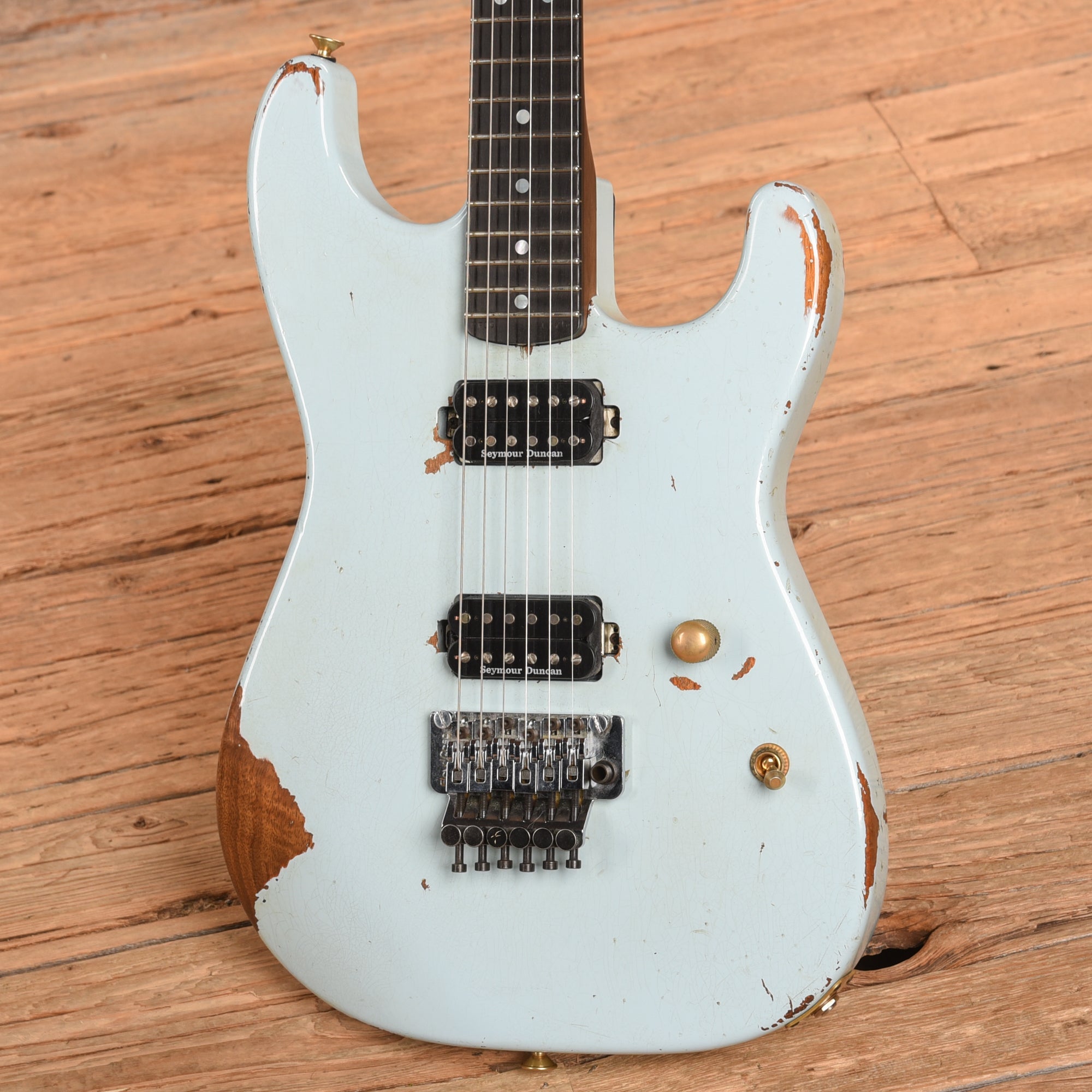 Charvel Custom Shop Music Nitro Aged Koa San Dimas Masterbuilt Pat Campolattano Sonic Blue 2024