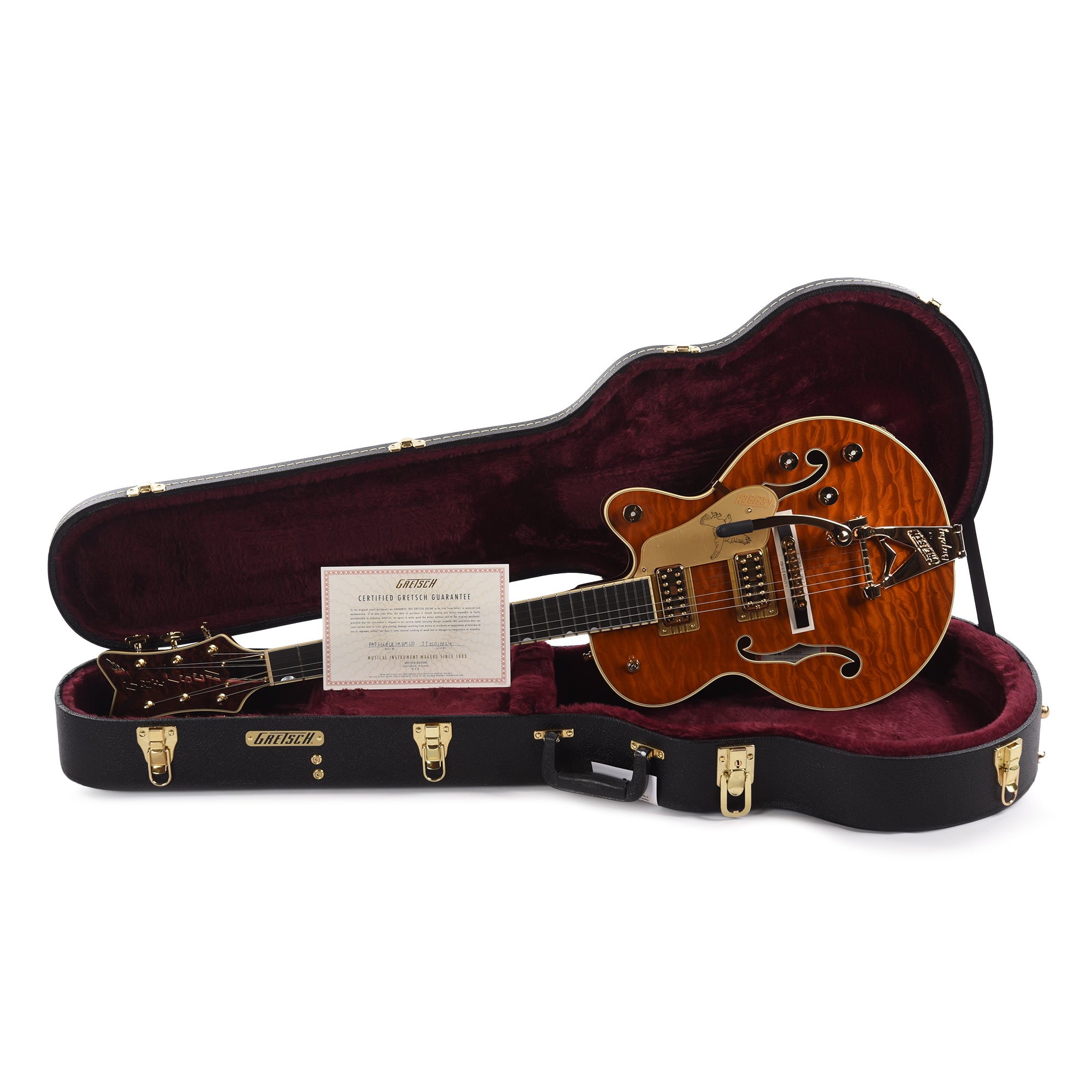 Gretsch Limited Edition Falcon Center Block Jr. with Bigsby Quilted Maple Roundup Orange